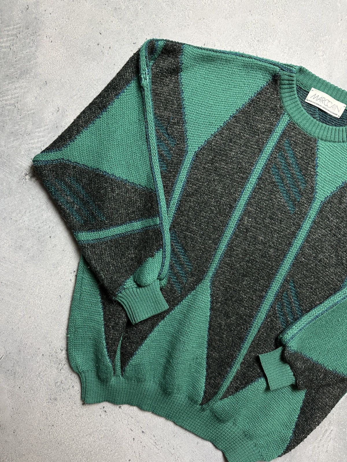 Japanese Brand Vintage Marc Cain Wool Sweater Knitted Made In West Germany Size US XL / EU 56 / 4 - 3 Thumbnail