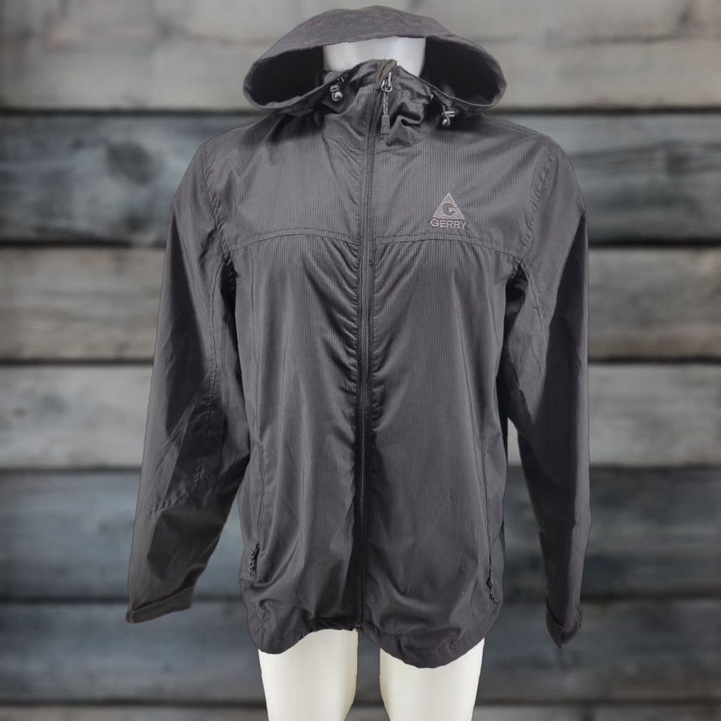 Vintage Gerry Jacket Hooded Windbreaker Men’s Black Medium Size US M / EU 48-50 / 2 - 1 Thumbnail