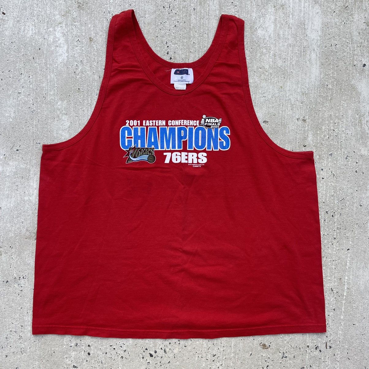 NBA 2001 PHILADELPHIA 76ERS EASTERN CONF CHAMPS Tank Top Size US S / EU 44-46 / 1 - 1 Thumbnail