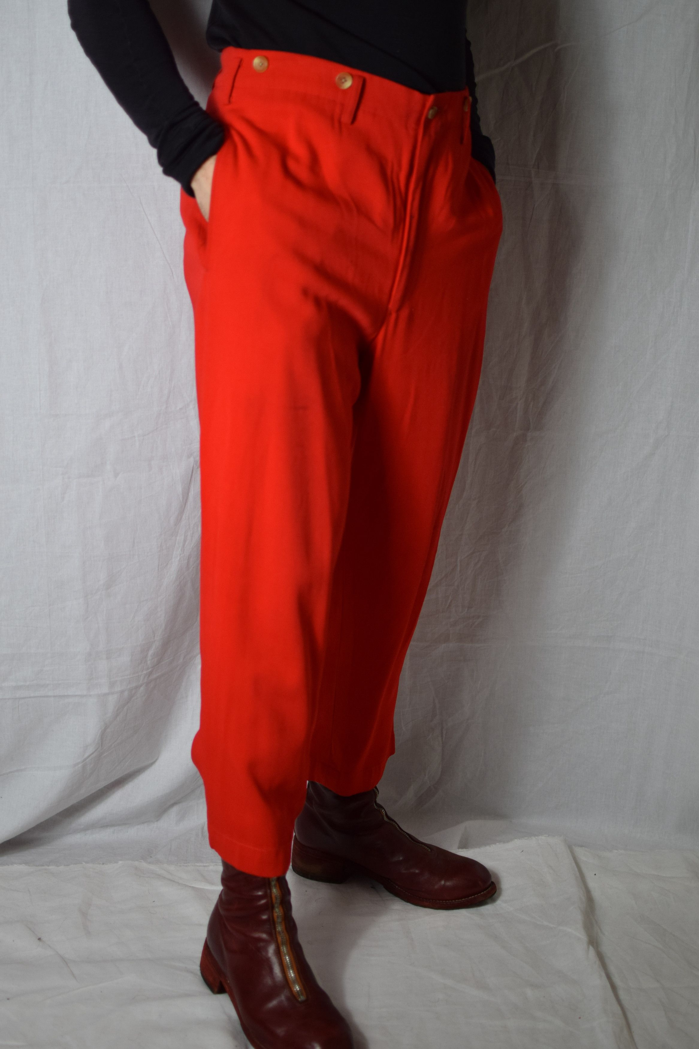 Yohji Yamamoto YYPH Archive 80's Red Pants Size US 32 / EU 48 - 5 Thumbnail