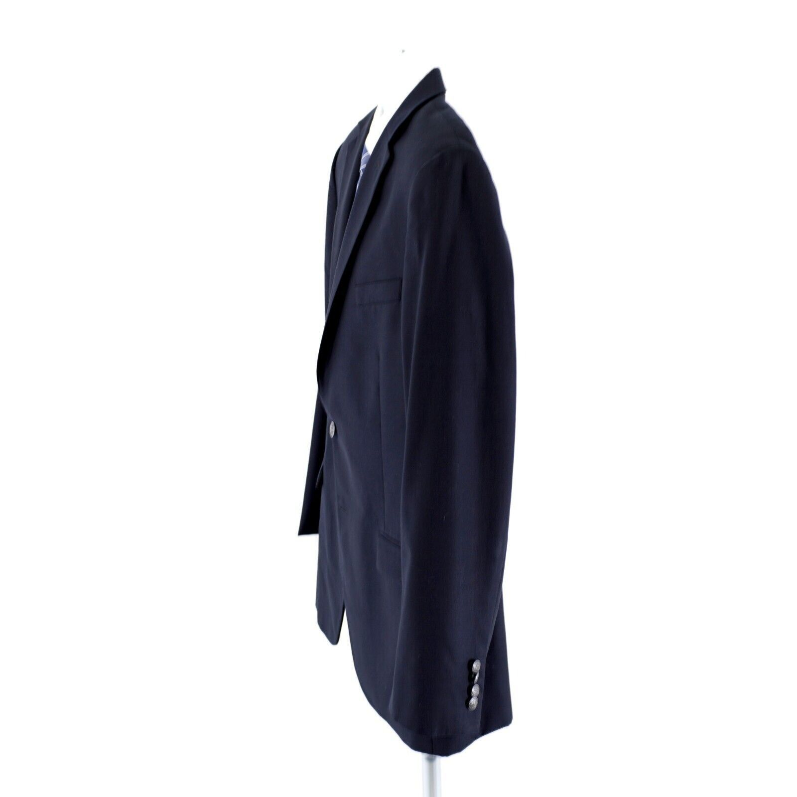 Hart Schaffner Marx Hart Schaffner Marx Blue Thick Wool 2 Silver Button Blazer 4 Size 44L - 7 Thumbnail