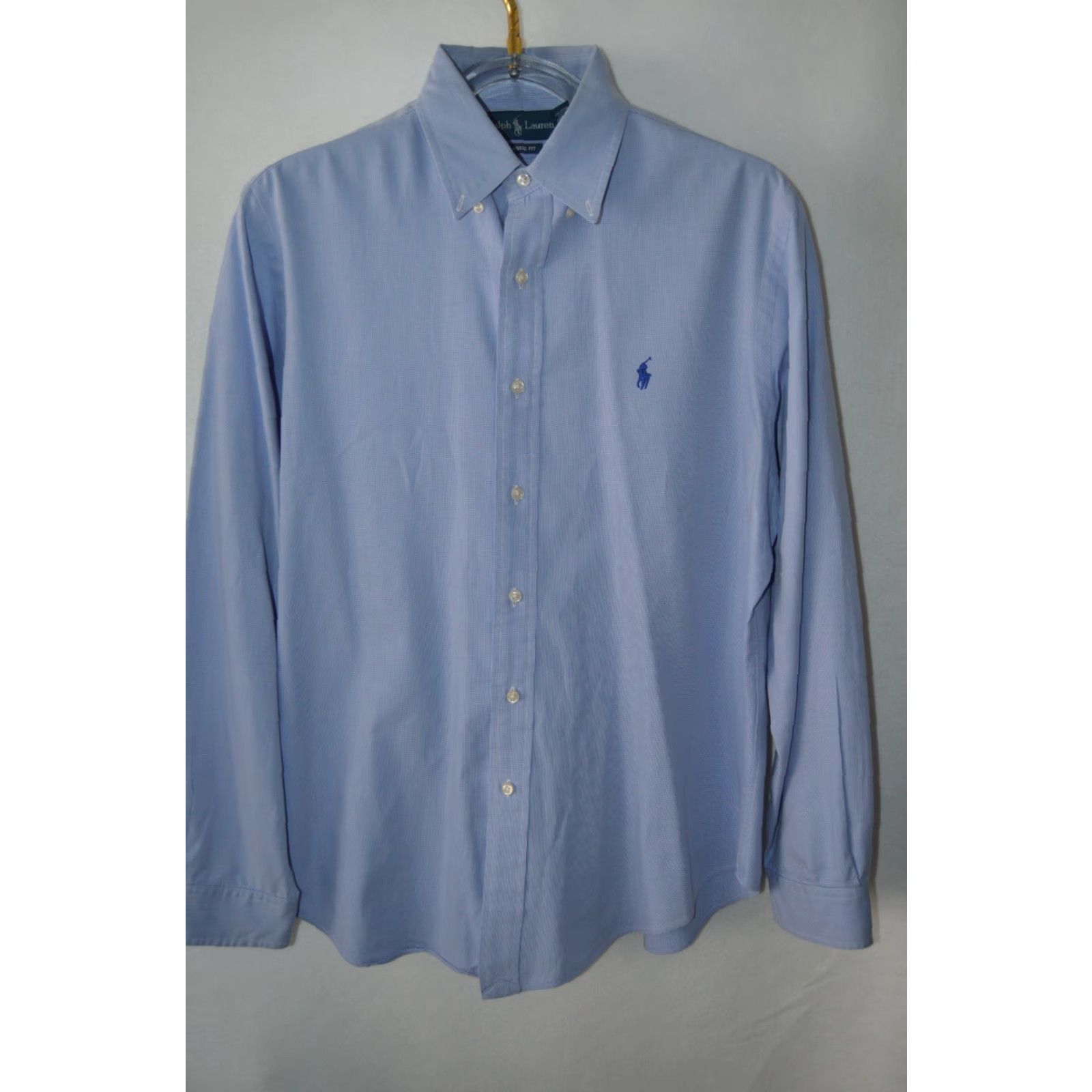 Polo Ralph Lauren VTG Polo Ralph Lauren Men's Classic Fit Dress Shirt Blue 16.5 34/35 Cotton Size 46R - 2 Thumbnail