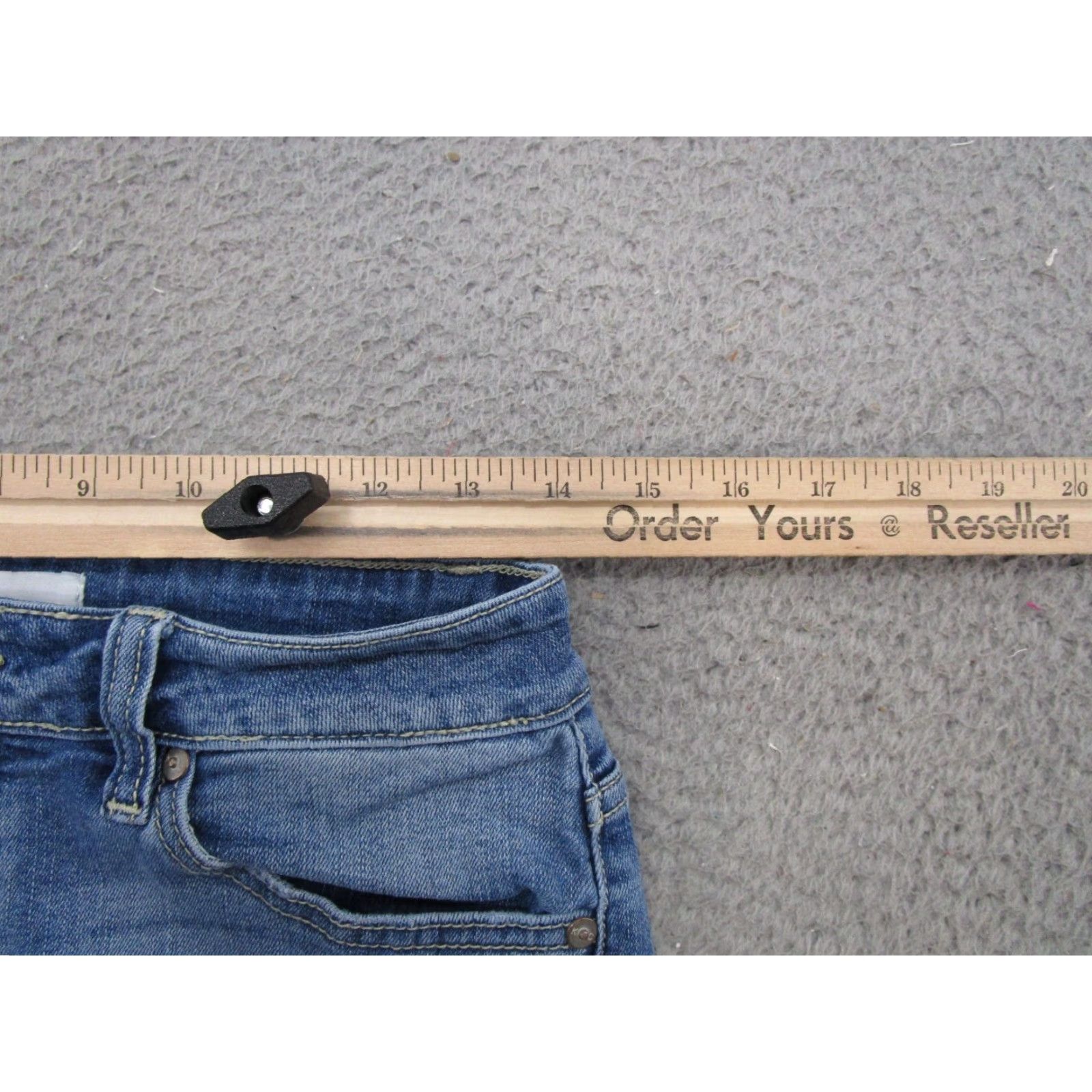 Vintage Kancan Women's Denim Skinny Jeans Size 28 Distressed Stretch Blue Raw Hem Regular Fit 5-Pocket Women Jeans Size 28" / US 6 / IT 42 - 5 Thumbnail
