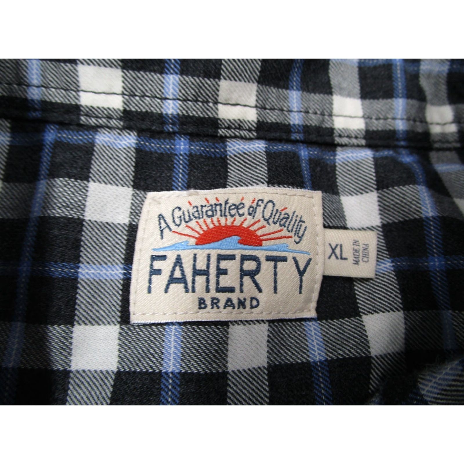 Faherty Faherty Shirt Mens XL Black Check Button-Up Long Sleeve Casual Work Size US XL / EU 56 / 4 - 3 Thumbnail
