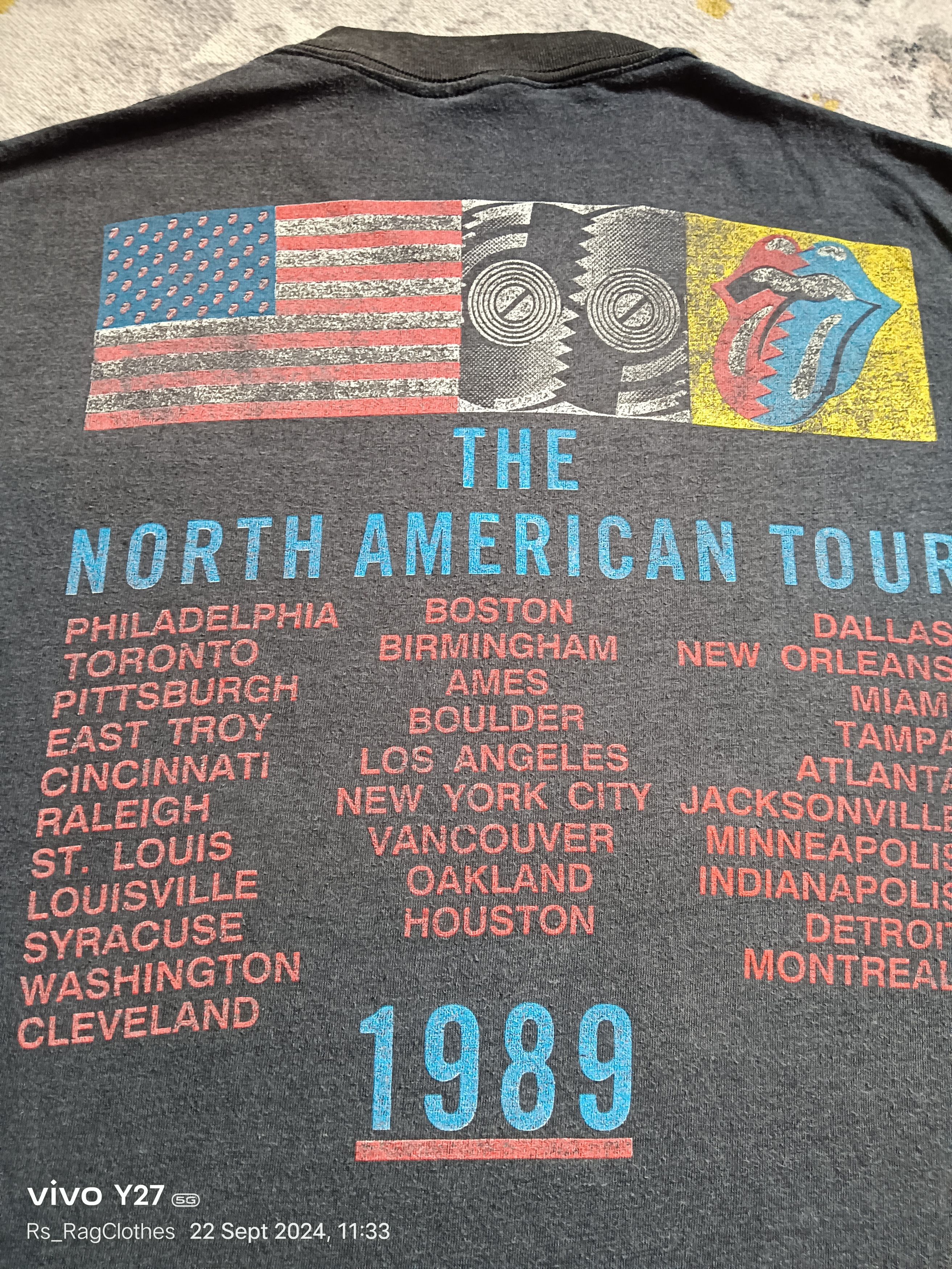 Band Tees × The Rolling Stones × Vintage VINTAGE ROLLING STONES STEEL WHEELS TOUR Size US M / EU 48-50 / 2 - 5 Thumbnail