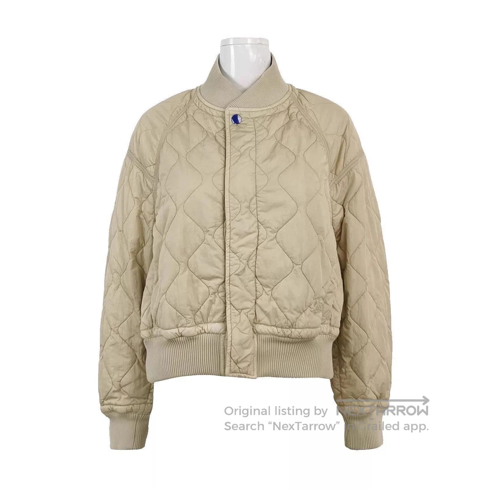 Burberry Beige Quilted Bomber Jacket XS. Size US XS / EU 42 / 0 - 1 Thumbnail