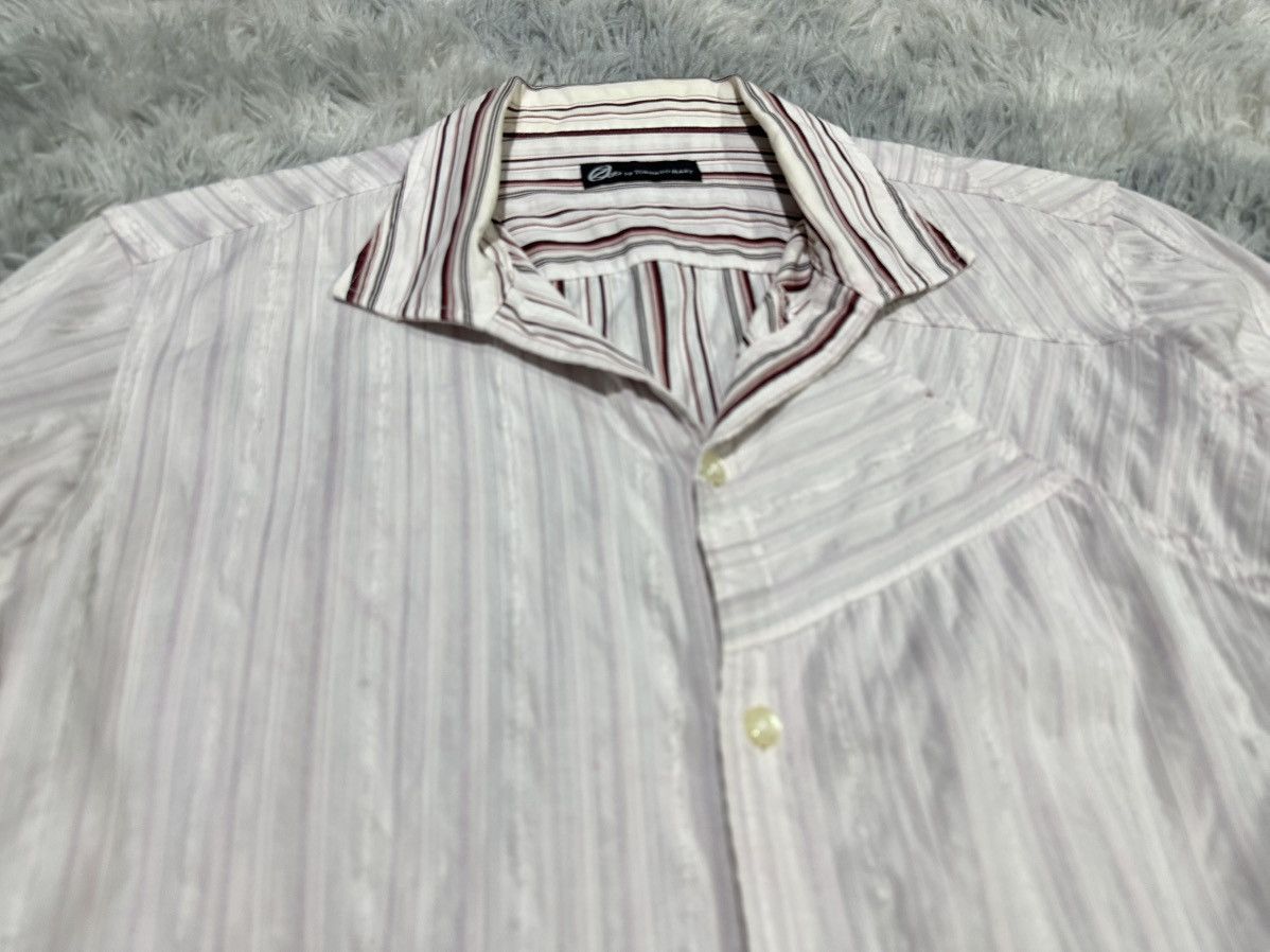 Tornado Mart 🔥Y2K Zero By Tornado Mart Shirt Reverse Striped Asym Patch Size US M / EU 48-50 / 2 - 3 Thumbnail