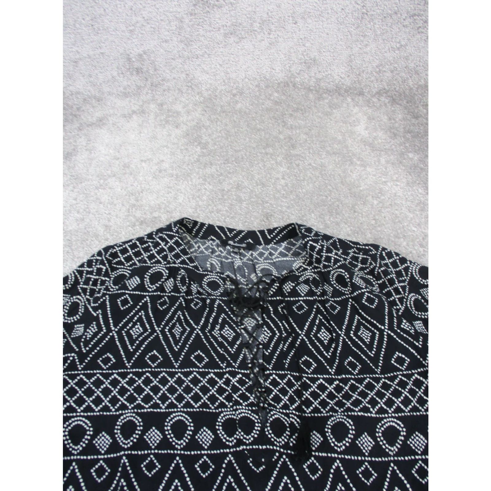Madewell VINTAGE Madewell Shirt Womens XS Lace Up Black Long Sleeve Tee Size XS / US 0-2 / IT 36-38 - 2 Thumbnail