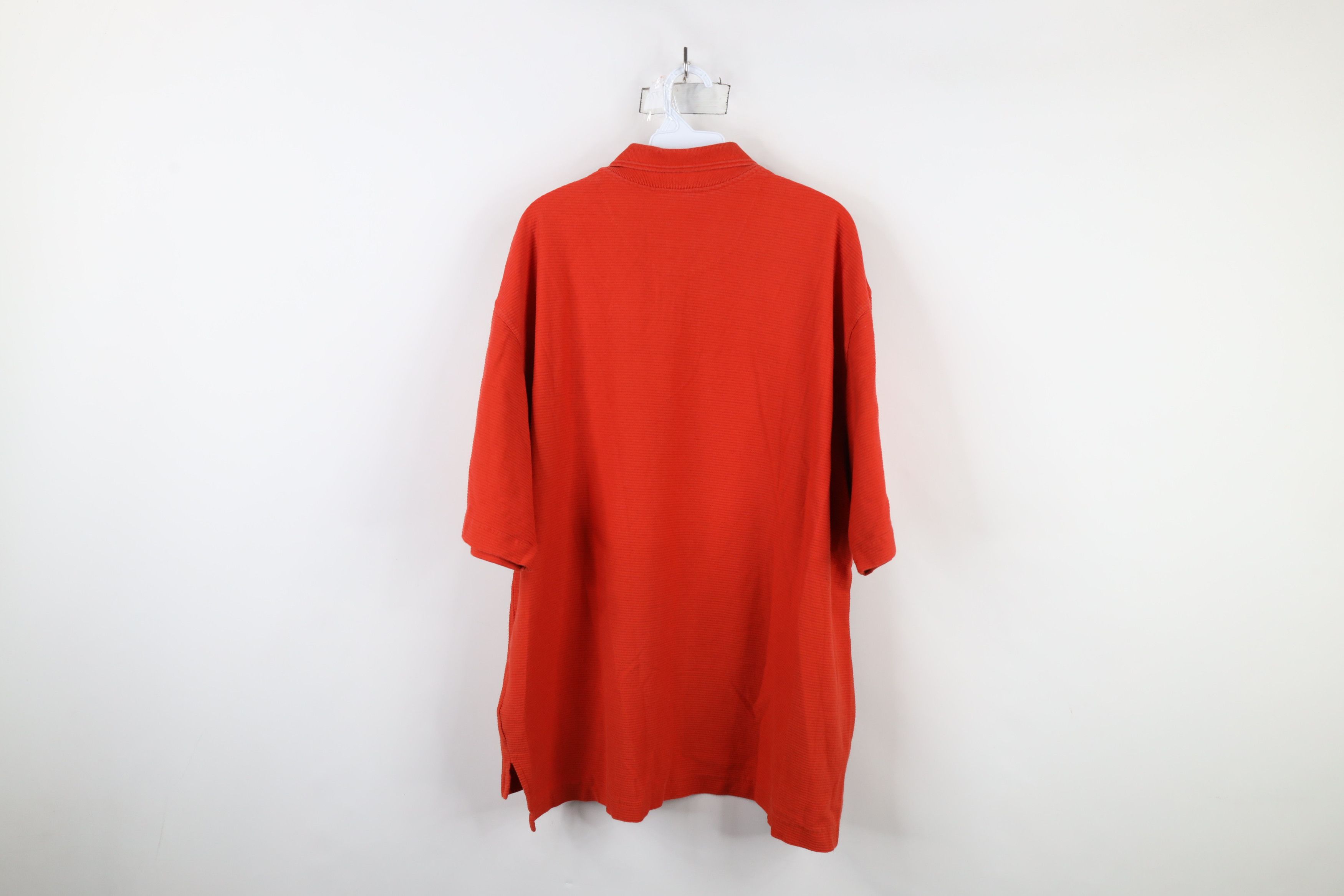 Nike × Vintage Vintage Nike Golf Knit Travis Scott Mini Swoosh Polo Orange Size US XL / EU 56 / 4 - 11 Thumbnail