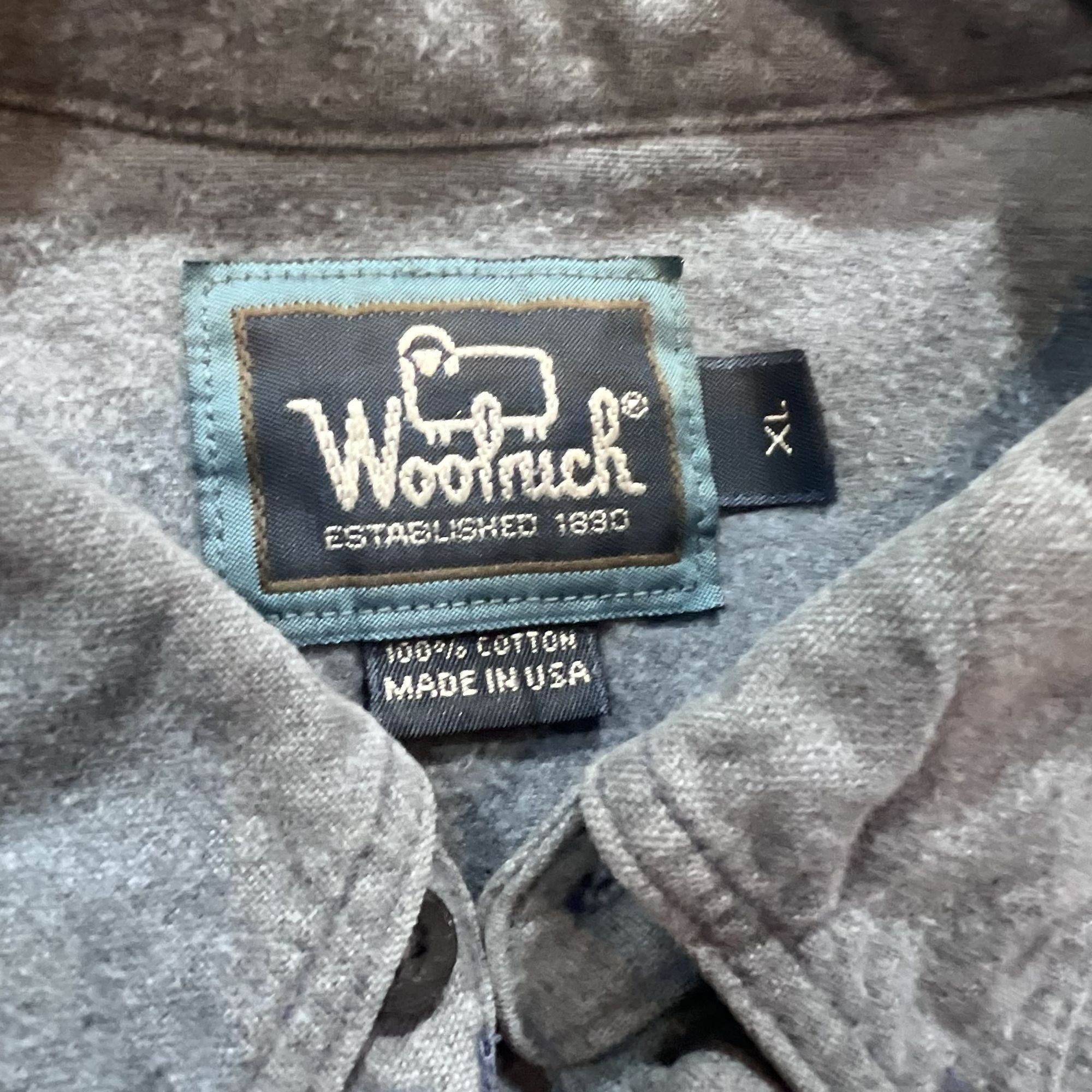 Woolrich Woolen Mills Vintage Woolrich Made in USA Flannel Button Up Slate 6431 Size US XL / EU 56 / 4 - 2 Thumbnail