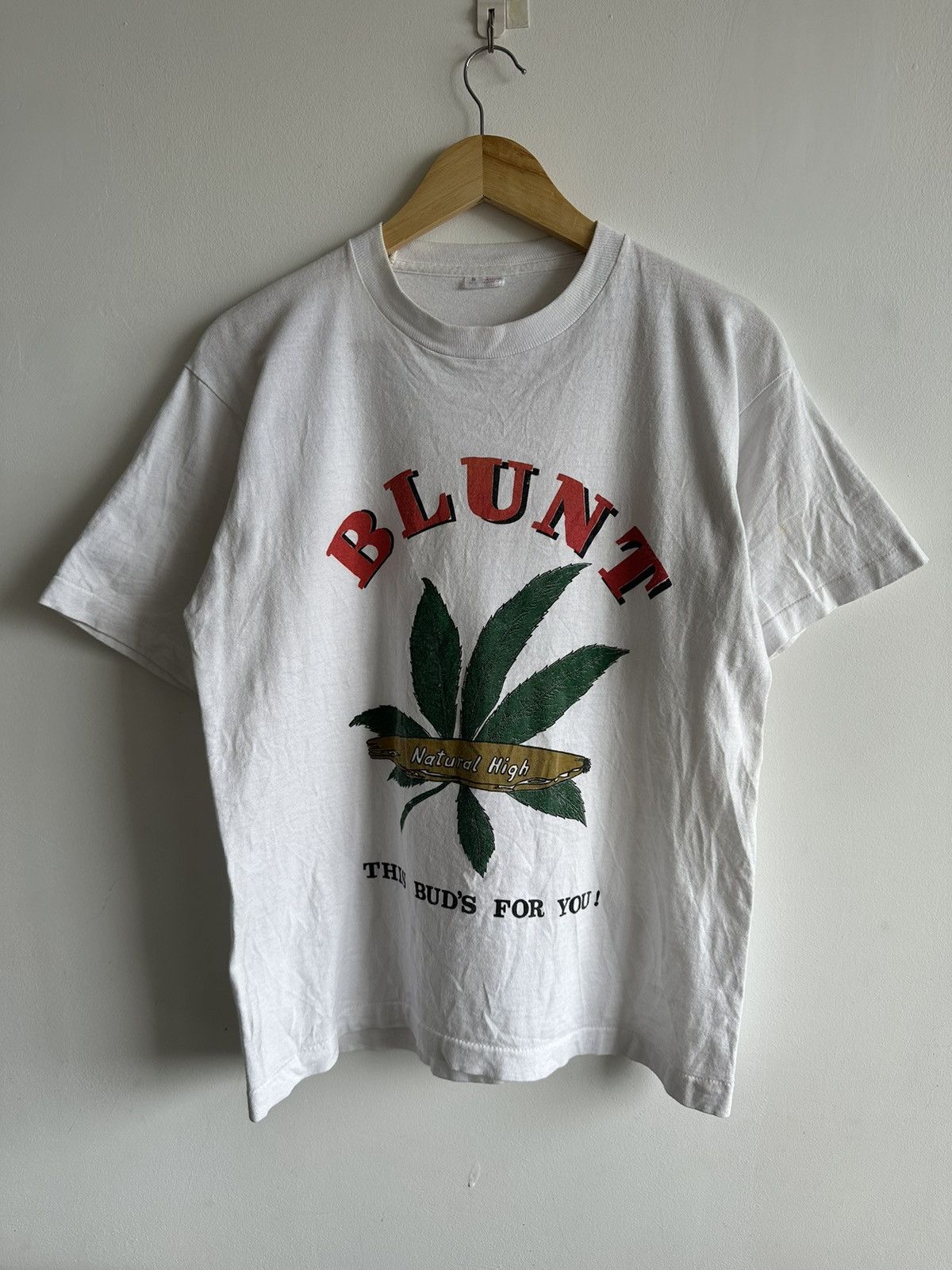 Vintage Vintage 90’s Blunt Natural High This Bud’s For You! USA Tee Size US M / EU 48-50 / 2 - 2 Thumbnail
