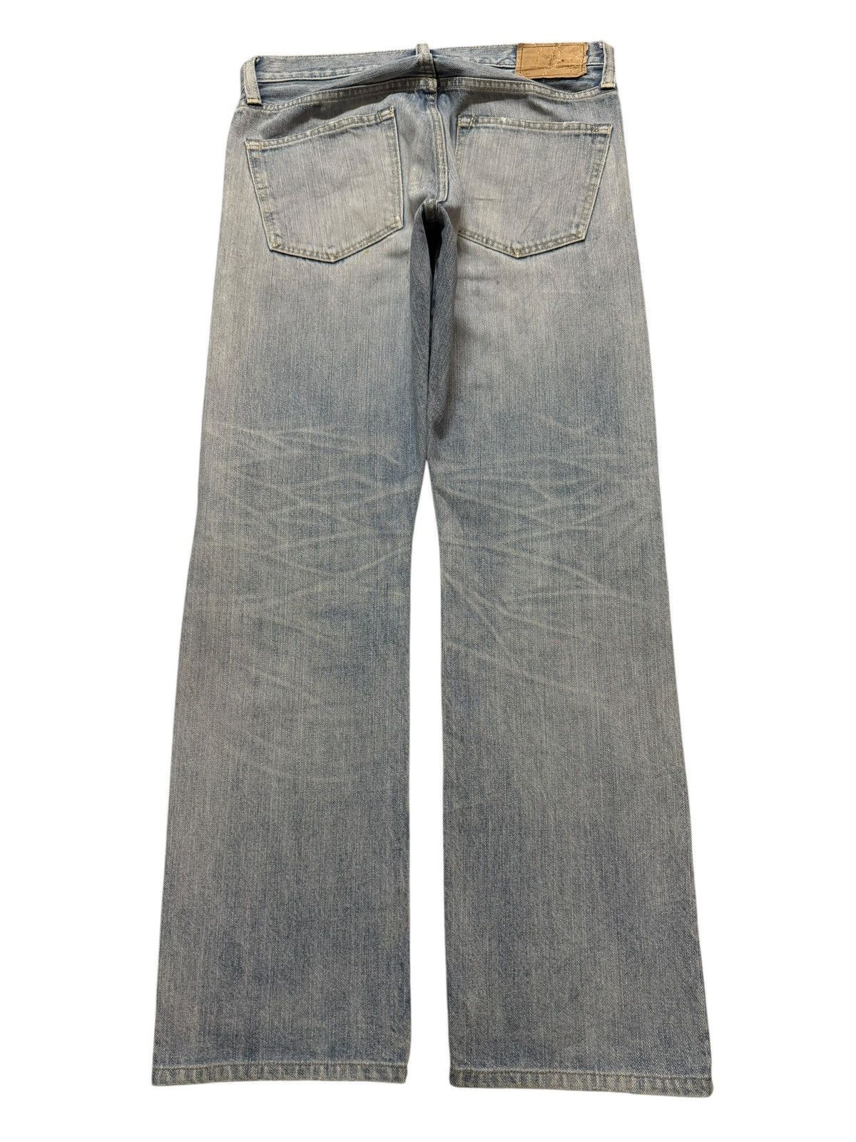 If Six Was Nine Vintage 90s Japanese Brand Blue Faded Wash Distressed Loose Size US 31 - 2 Thumbnail