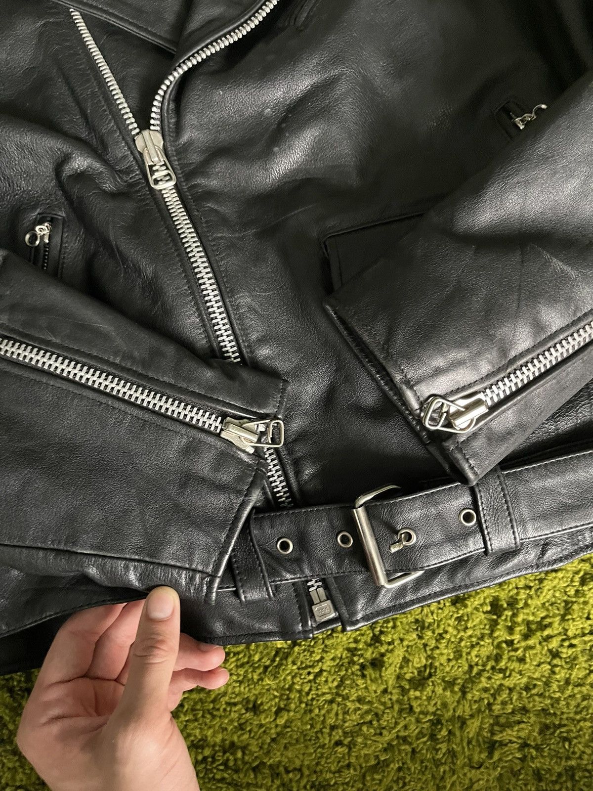 Vintage Ghetto Blaster 90s vintage leather biker jacket Size US M / EU 48-50 / 2 - 9 Thumbnail