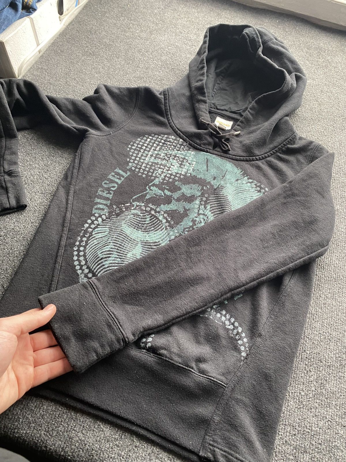 Diesel 🔥Opium Punk Diesel Head Logo black faded wom hoodie m rare Size M / US 6-8 / IT 42-44 - 13 Thumbnail