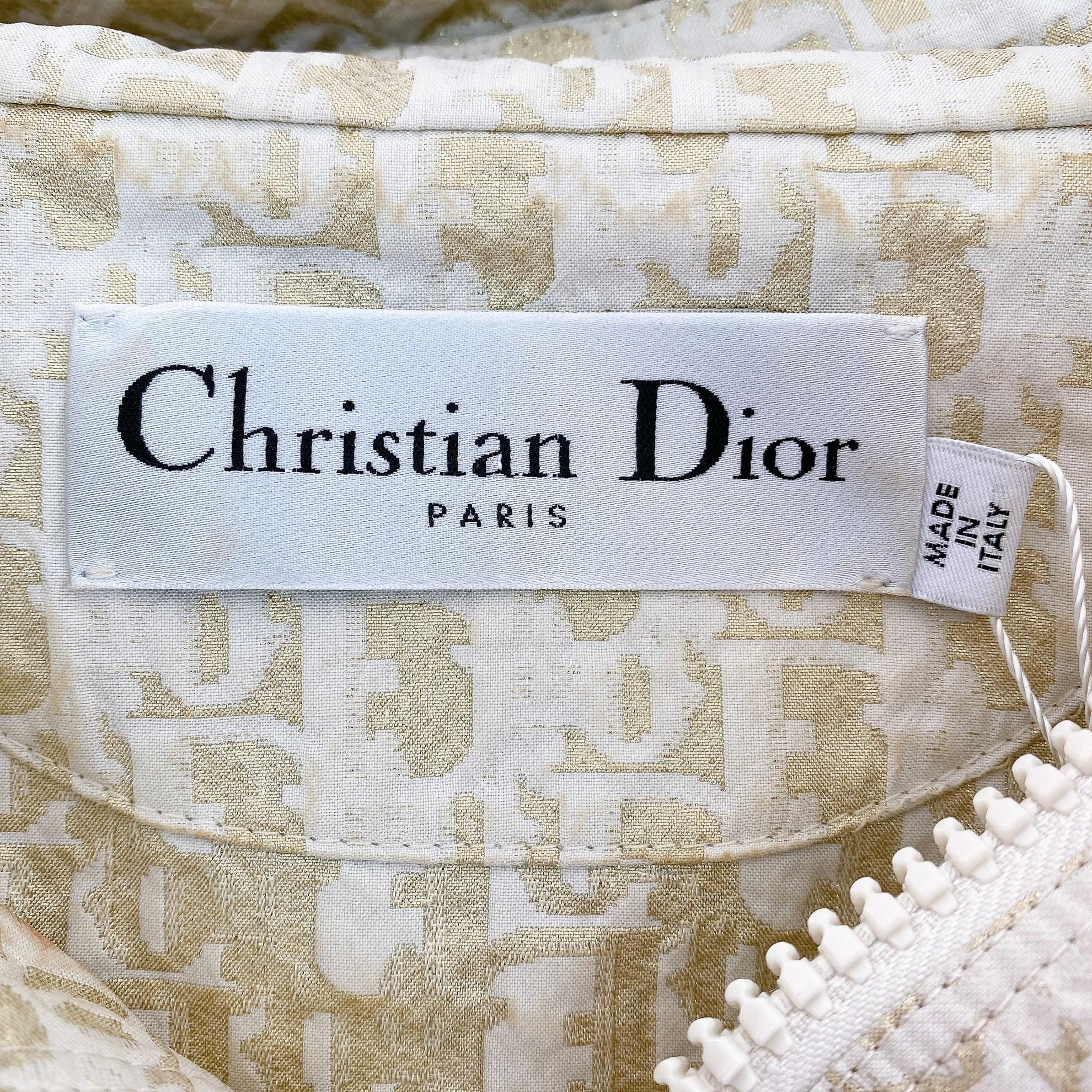 Dior Dior full logo beige XS jacket Size XS / US 0-2 / IT 36-38 - 7 Thumbnail