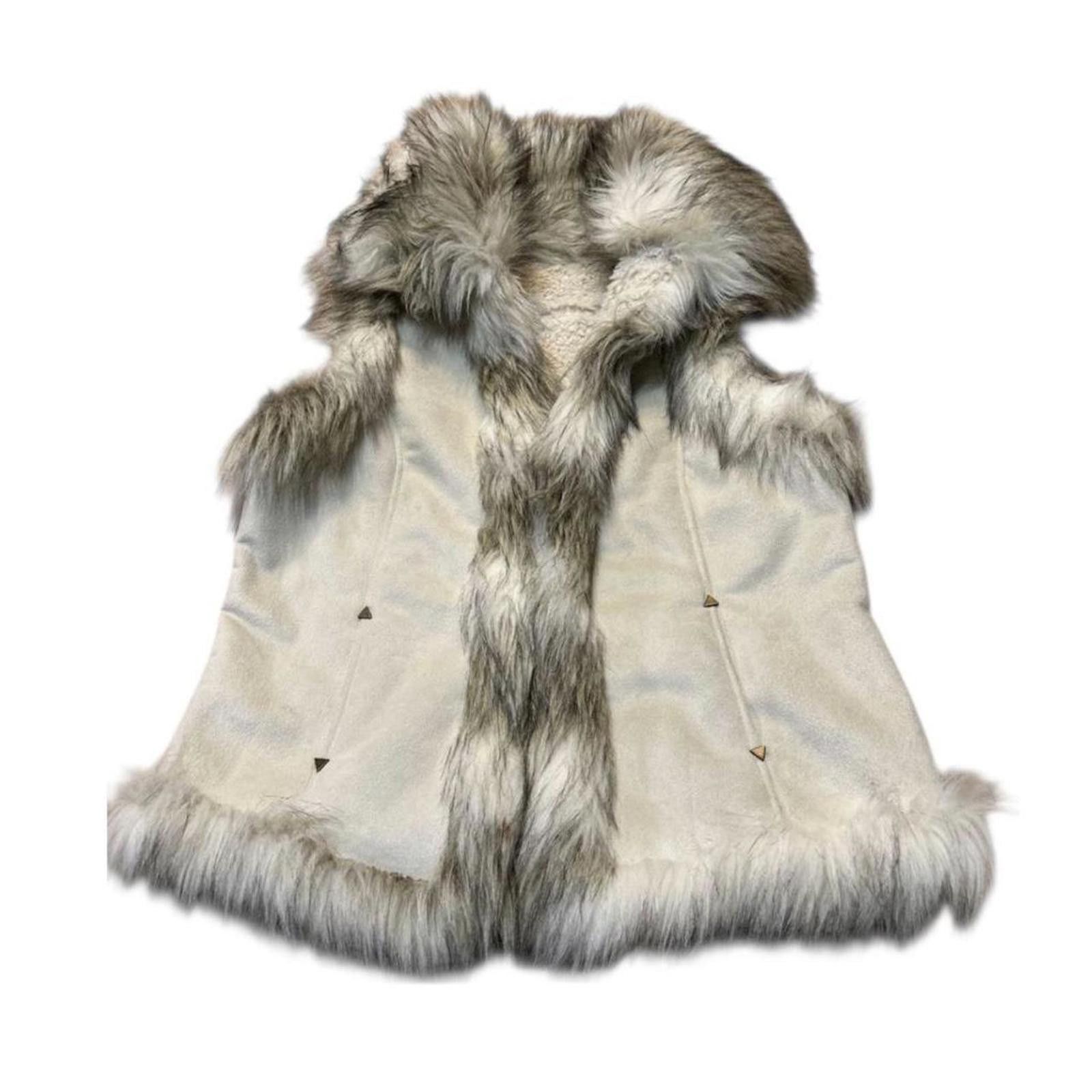 Other Faux fur grunge y2k vintage beige classic vest Size XS / US 0-2 / IT 36-38 - 1 Thumbnail