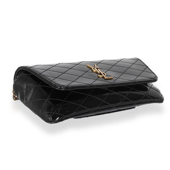 Saint Laurent Paris o1s1wg110125 Size: OS / 754051 Gaby Chain Phone Holder Black Size ONE SIZE - 6 Thumbnail