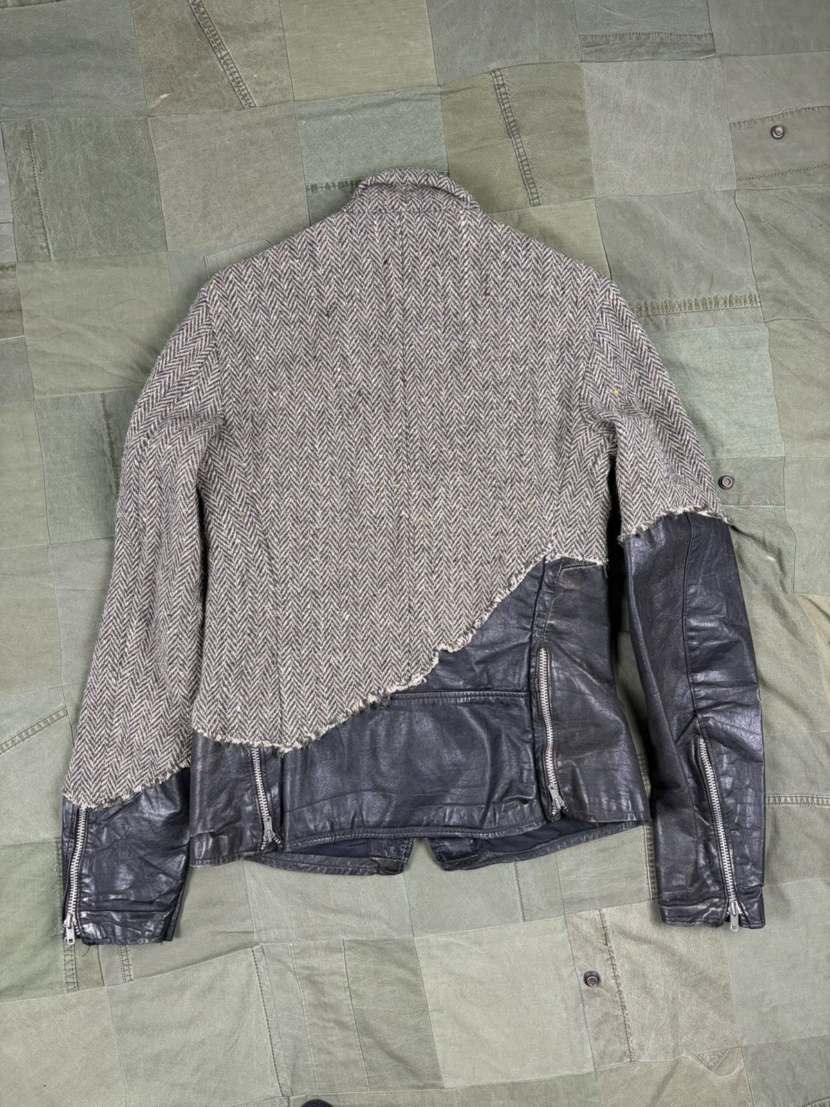 Greg Lauren 50/50 Leather / Wool Jacket Size US S / EU 44-46 / 1 - 3 Thumbnail