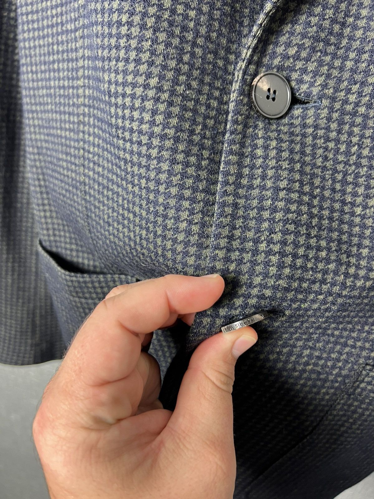 Harris Wharf London Harris Wharf London Moleskin Houndstooth Soft Blazer Jacket Size 38R - 13 Thumbnail