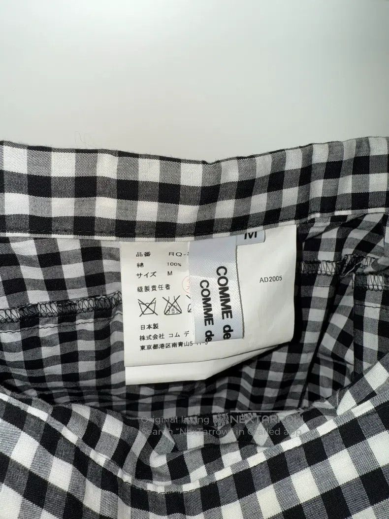 Comme des Garcons Comme Des Garcons size M Black and white checkered irregul Size 23" - 2 Thumbnail
