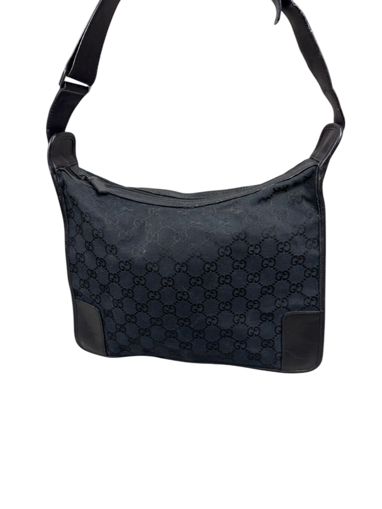Gucci Gucci - Hobo Leather Handbag Shoulder Bag Monogram Black Size ONE SIZE - 3 Thumbnail