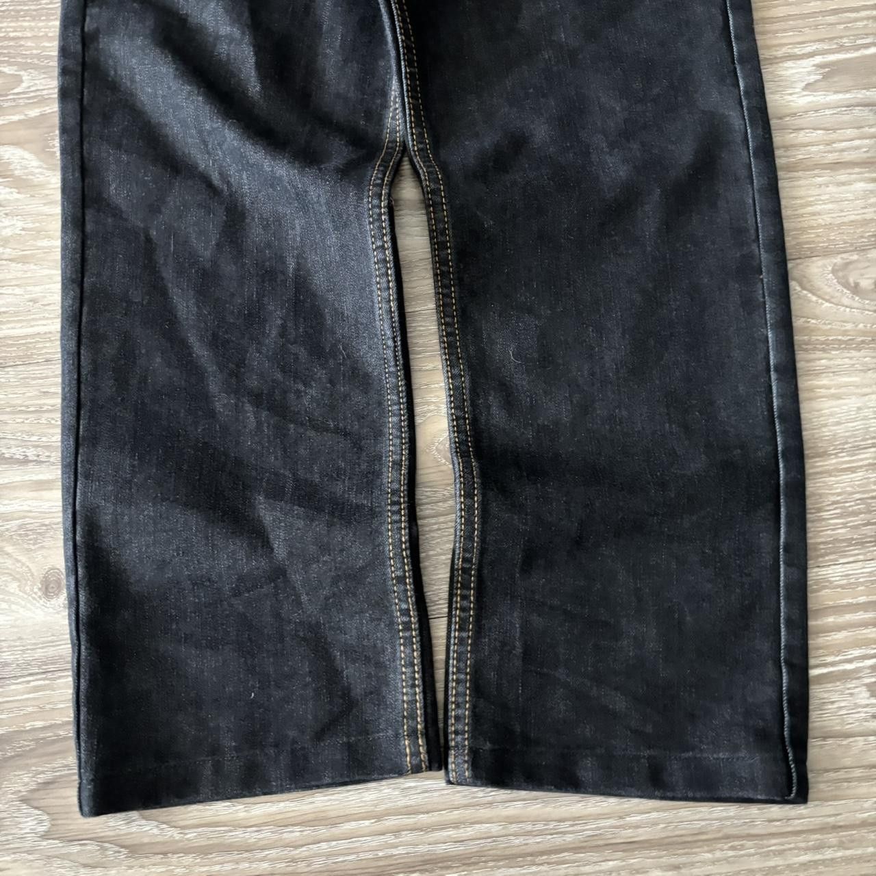 Japanese Brand Crazy Vintage Y2K/2000s Grunge Black Essential Denim Jeans! 34x29 Size US 34 / EU 50 - 6 Thumbnail