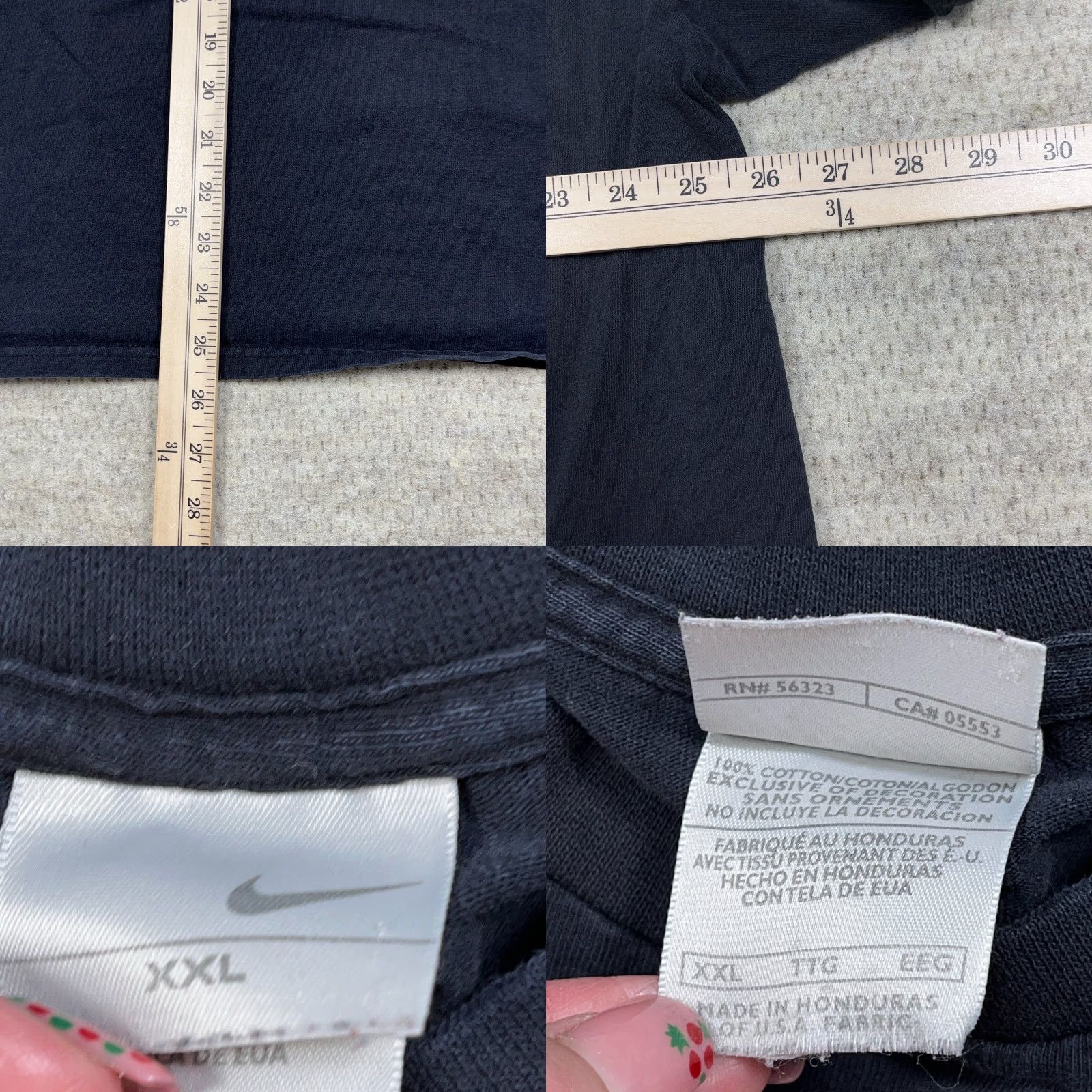 Nike VINTAGE Nike Shirt Men 2XL Black Green Grunge Classic Retro 90s Logo T-Shirt XLTIGHT Size US XXL / EU 58 / 5 - 8 Thumbnail
