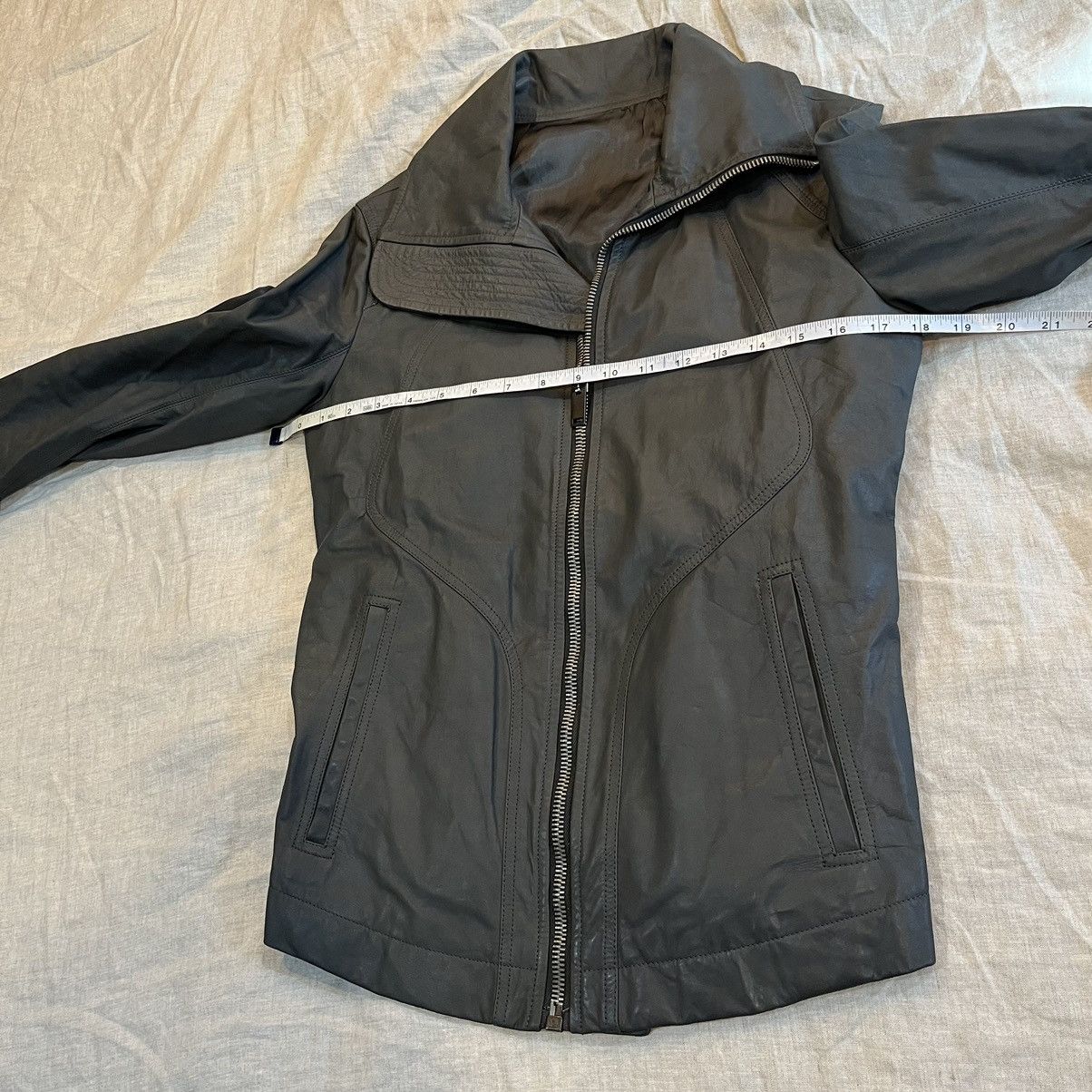 Rick Owens FW13 “PLINTH” Petrol Leather Intarsia Jacket Size US S / EU 44-46 / 1 - 11 Thumbnail