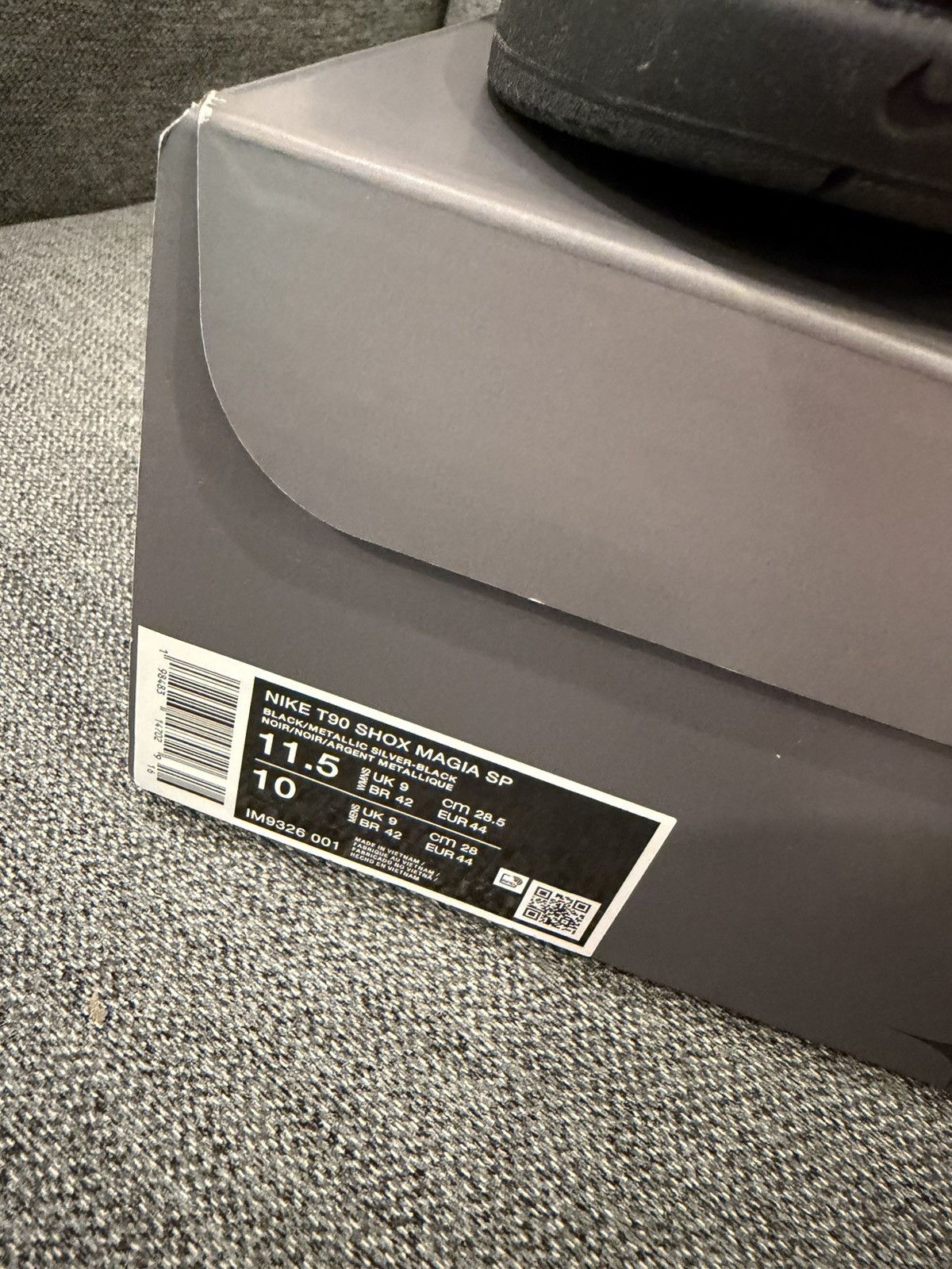 Nike Nike x Maha Amsterdam Total 90 T90 Shox Black and Silver Size US 10 / EU 43 - 3 Thumbnail