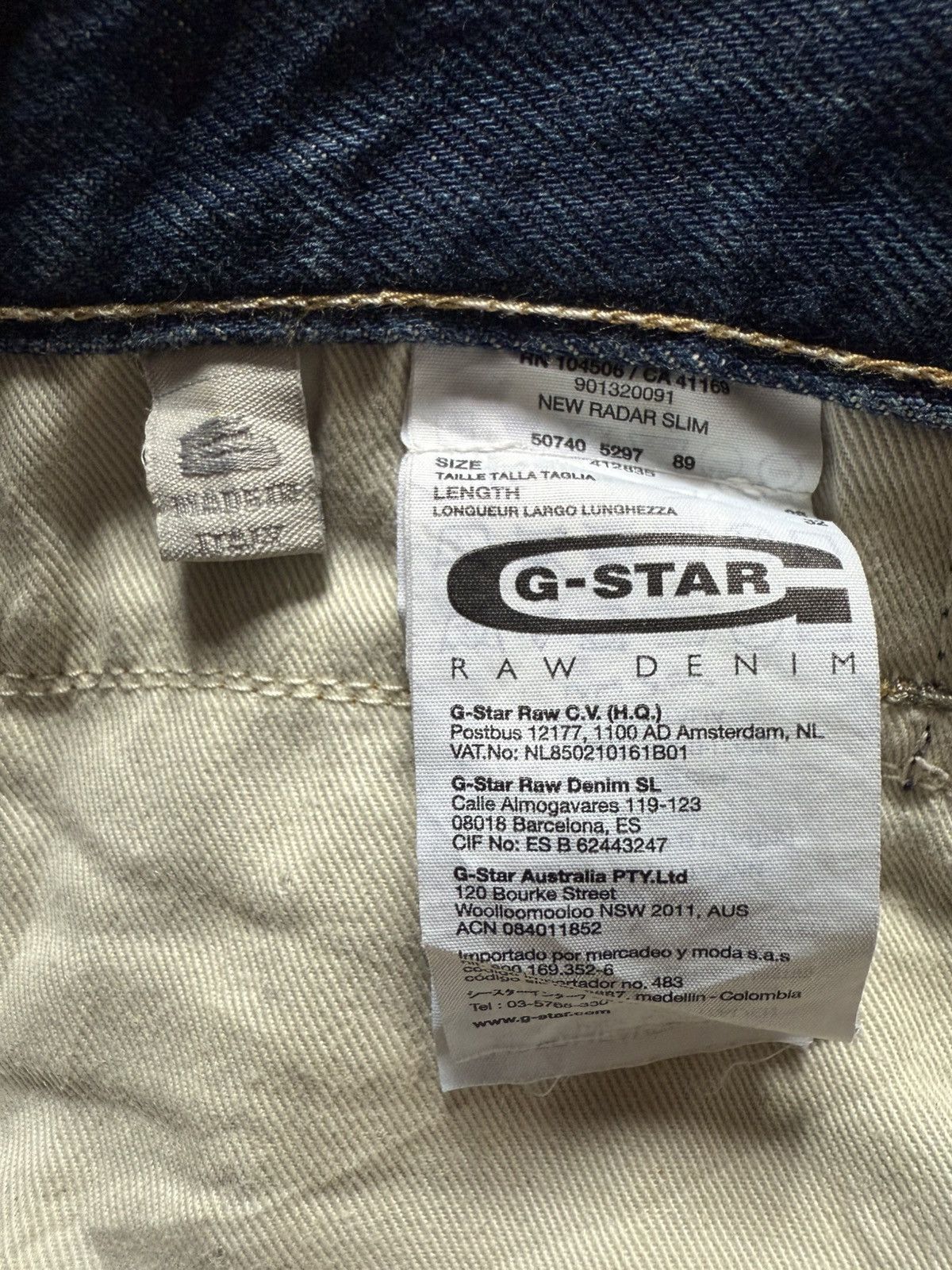 G-Star G Star Raw Distressed Radar Slim Stacked Jeans Size US 28 / EU 44 - 22 Thumbnail
