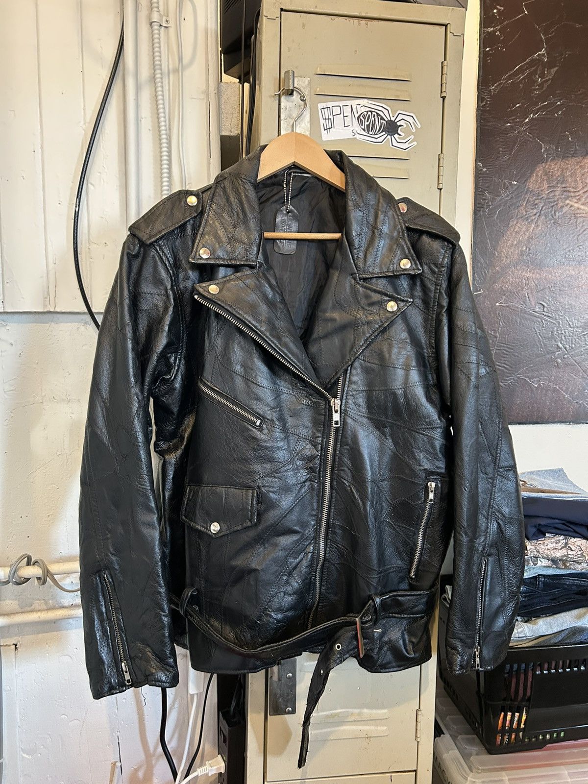 Other Vintage Patchwork Leather biker jacket Size US L / EU 52-54 / 3 - 1 Thumbnail