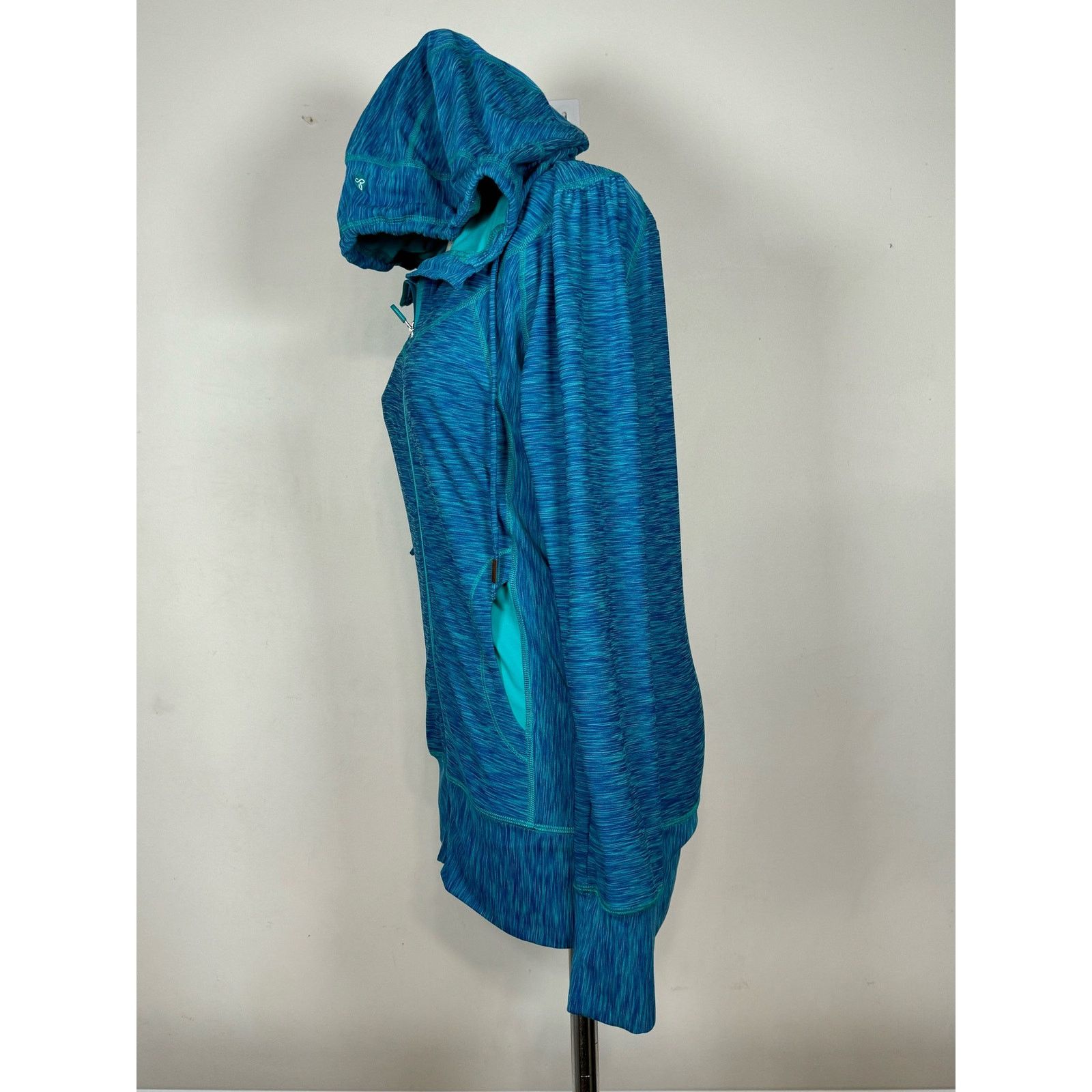 Prana Prana Blue Heather Full Zip Hooded Dragonfly Jacket Size M Size M / US 6-8 / IT 42-44 - 2 Thumbnail