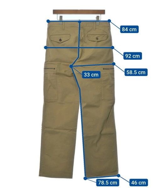 Comme des Garcons Homme Casual Pants Cotton Long Length Zip Up Straight Cut Beige Size US 33 - 3 Thumbnail
