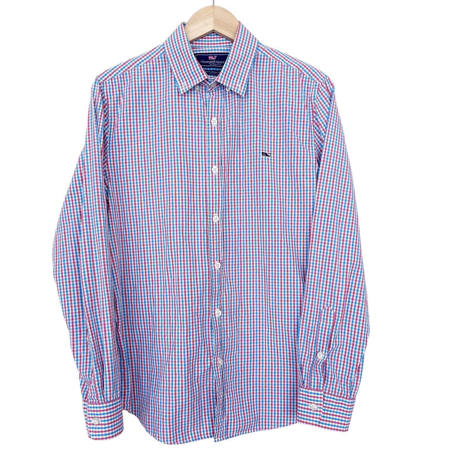 Vineyard Vines Vineyard Vines Red White Blue Plaid Slim Fit Whale Shirt M Size US M / EU 48-50 / 2 - 3 Thumbnail