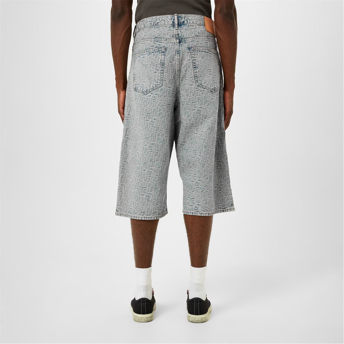 Acne Studios o1g2r1mq0825 Monogram Shorts in Blue/Beige Size US 34 / EU 50 - 5 Thumbnail