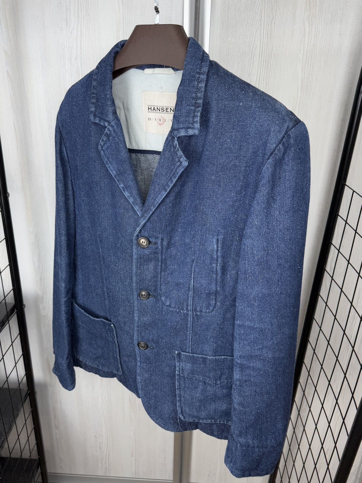 HANSEN Garments HANSEN Garments 100% Hemp blue ‘Denim’ blazer jacket Size 40R - 6 Thumbnail