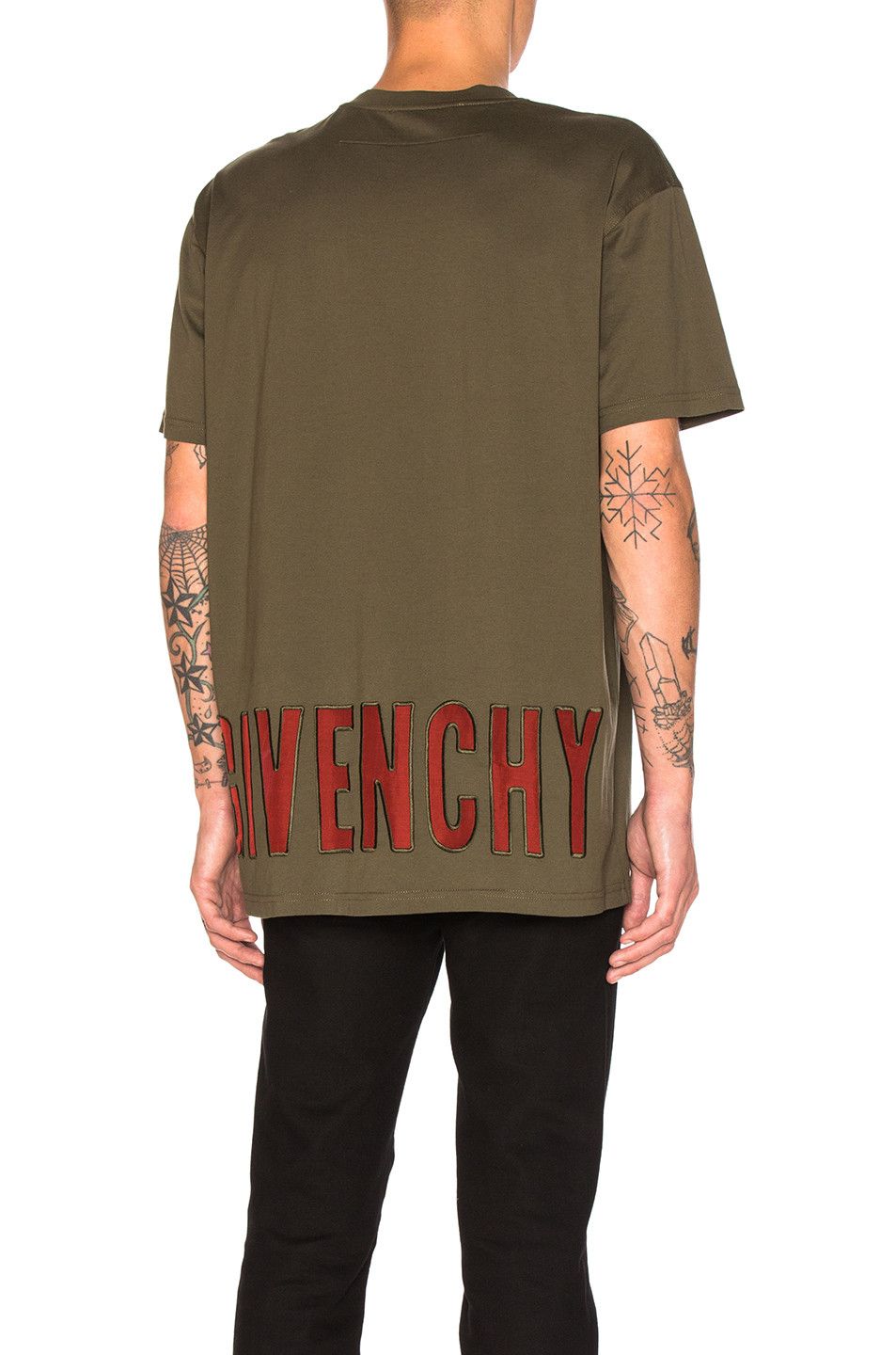 Givenchy Green Silk Embroidered Hem Logo Oversized T-Shirt Size US S / EU 44-46 / 1 - 2 Thumbnail