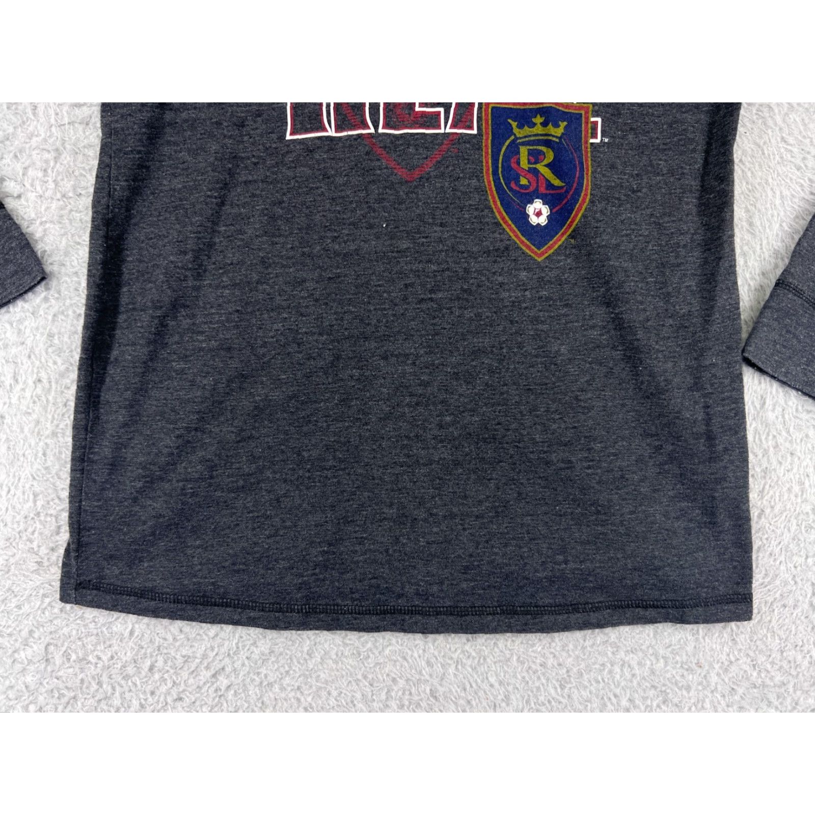 Adidas adidas Salt Lake Real Shirt Womens Shirt Large Gray Long Sleeve Hooded Polyester Size L / US 10 / IT 46 - 7 Thumbnail