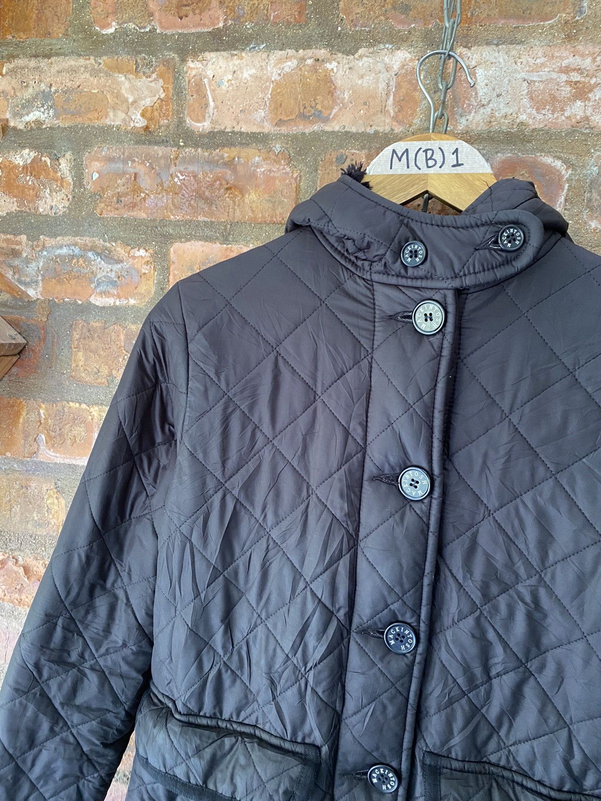 Japanese Brand × Mackintosh Vtg Fur Quilted Diamond Jacket Size S / US 4 / IT 40 - 6 Thumbnail