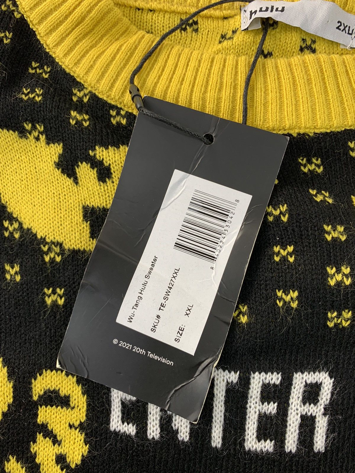 Hypebeast Hype Wu Tang 36 Chamber Tiger Knit Crewneck Hulu Sweater Size US XXL / EU 58 / 5 - 6 Thumbnail