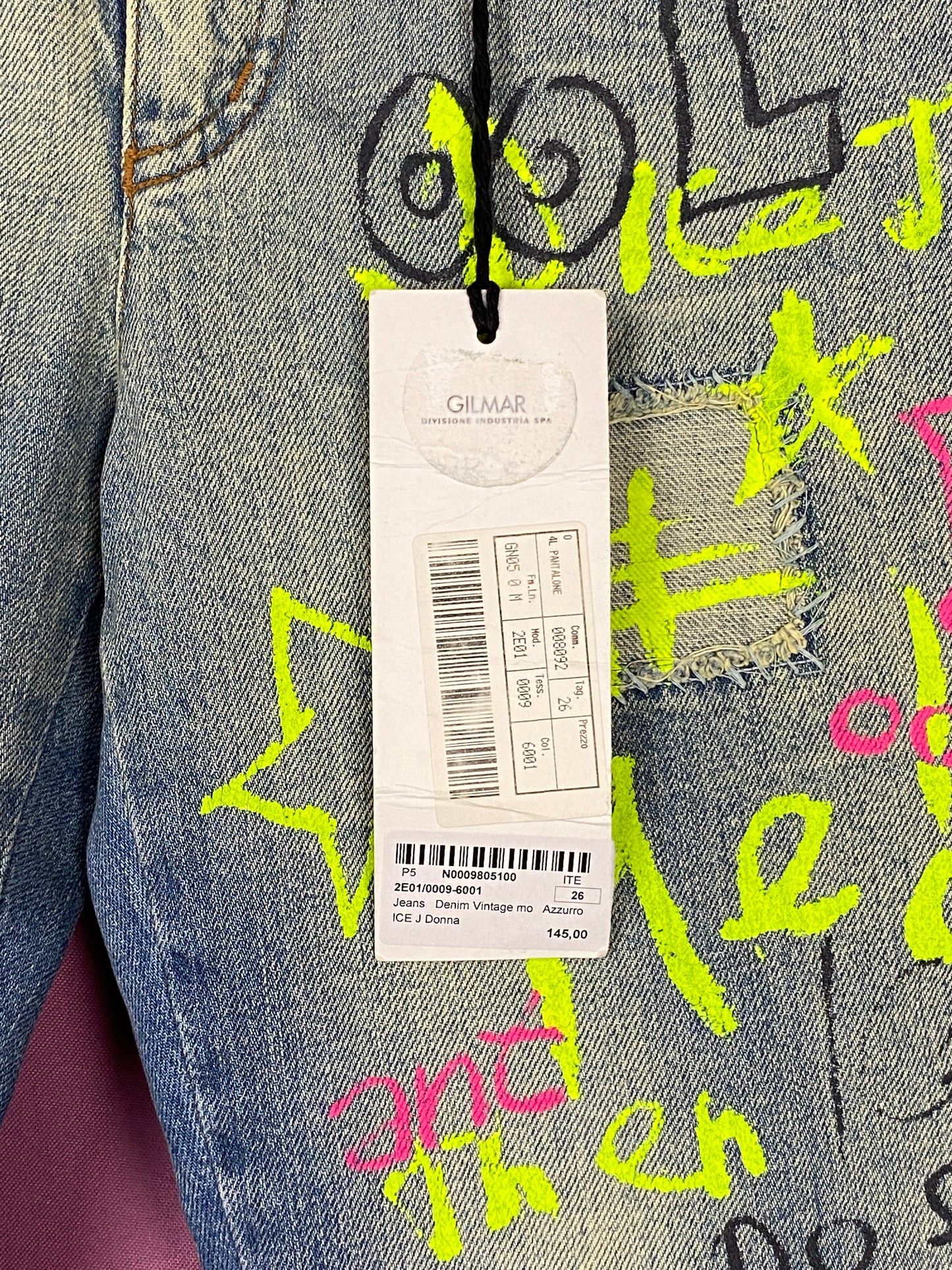 Iceberg × Vintage Ice.J Iceberg Women's Custom Painted Jeans - 25 Size 25" / US 0 / IT 36 - 5 Thumbnail