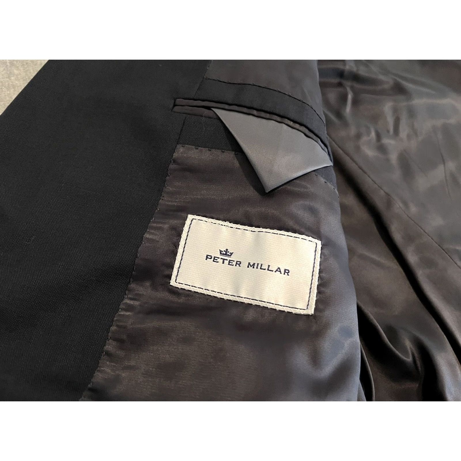 Peter Millar Peter Millar Sport Coat Men Blazer Navy Blue Wool 46R Jacket Coat 2 Button Mens Size 46R - 3 Thumbnail