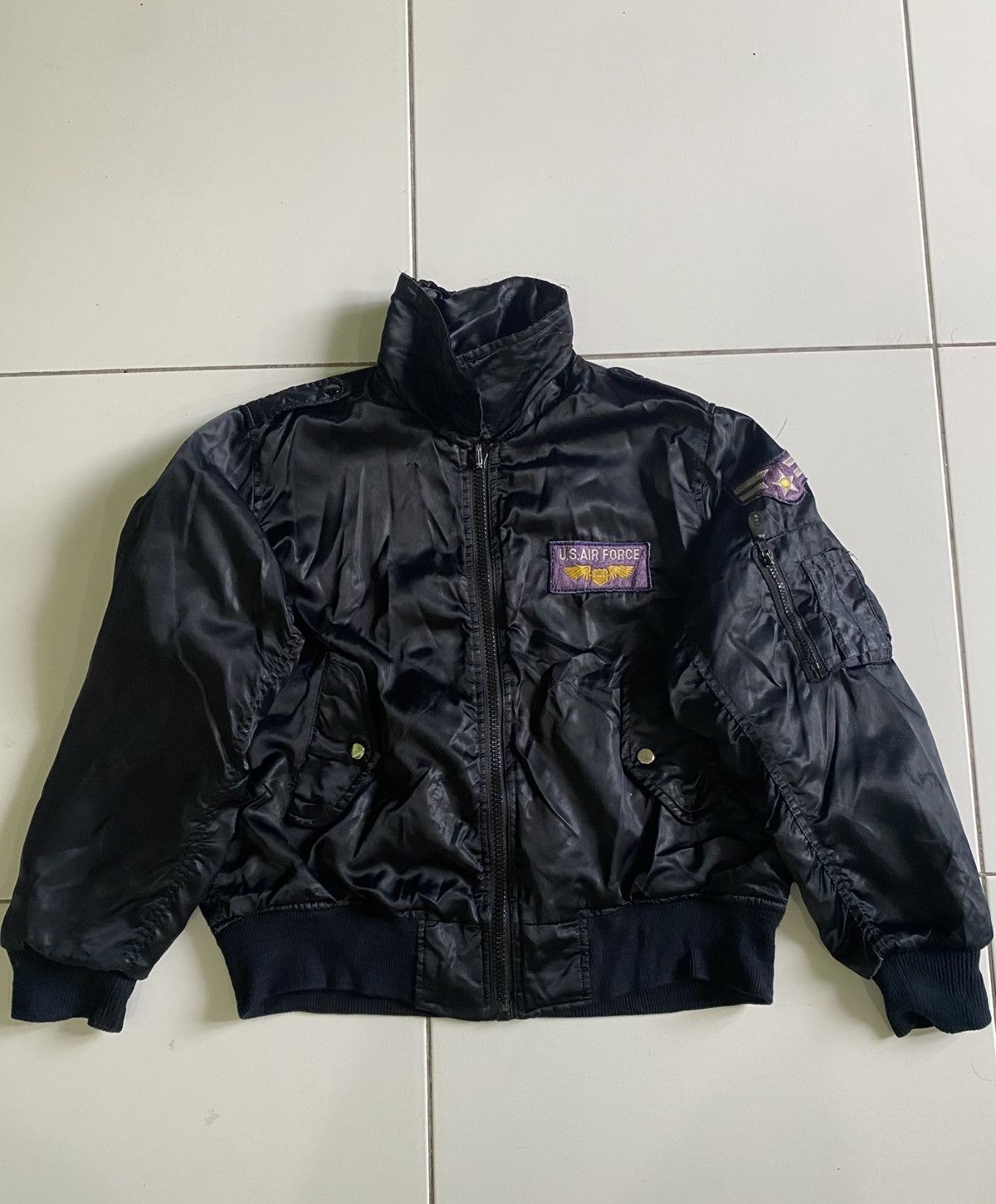 Other Vintage Reversible Us air force Black bomber Jackest Size US S / EU 44-46 / 1 - 1 Thumbnail