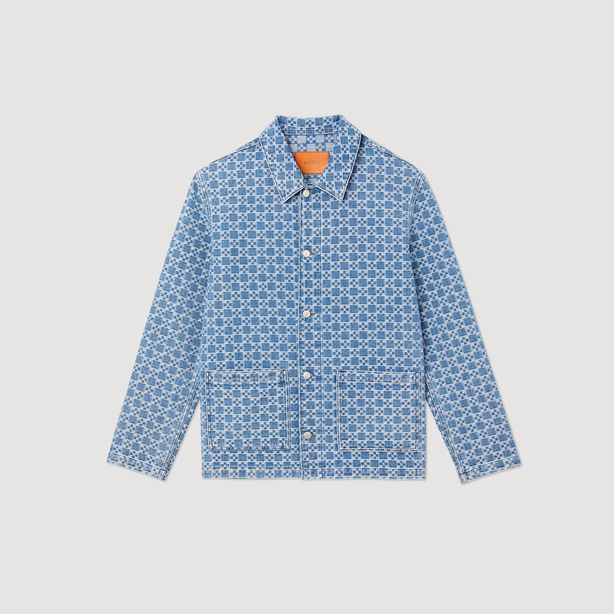 Sandro Square Cross Denim Chore Coat Size US L / EU 52-54 / 3 - 1 Thumbnail
