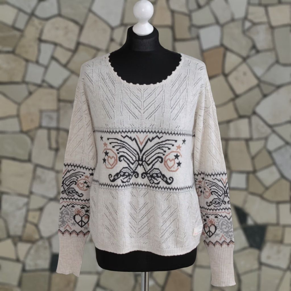 Vintage Odd Molly Jumper Womens Crew Neck Pullover Multicoloured Size 1 S 60 cm length 55 cm armpit to armpit 77 cm sleeve Womens Size XS / US 0-2 / IT 36-38 - 1 Thumbnail