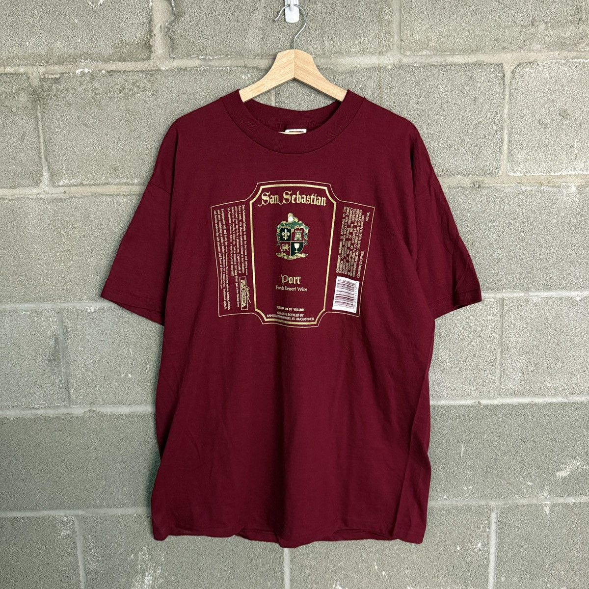 Fruit Of The Loom VTG San Sebastian Florida Dessert Wine Red Tee Mens XL Size US XL / EU 56 / 4 - 1 Thumbnail