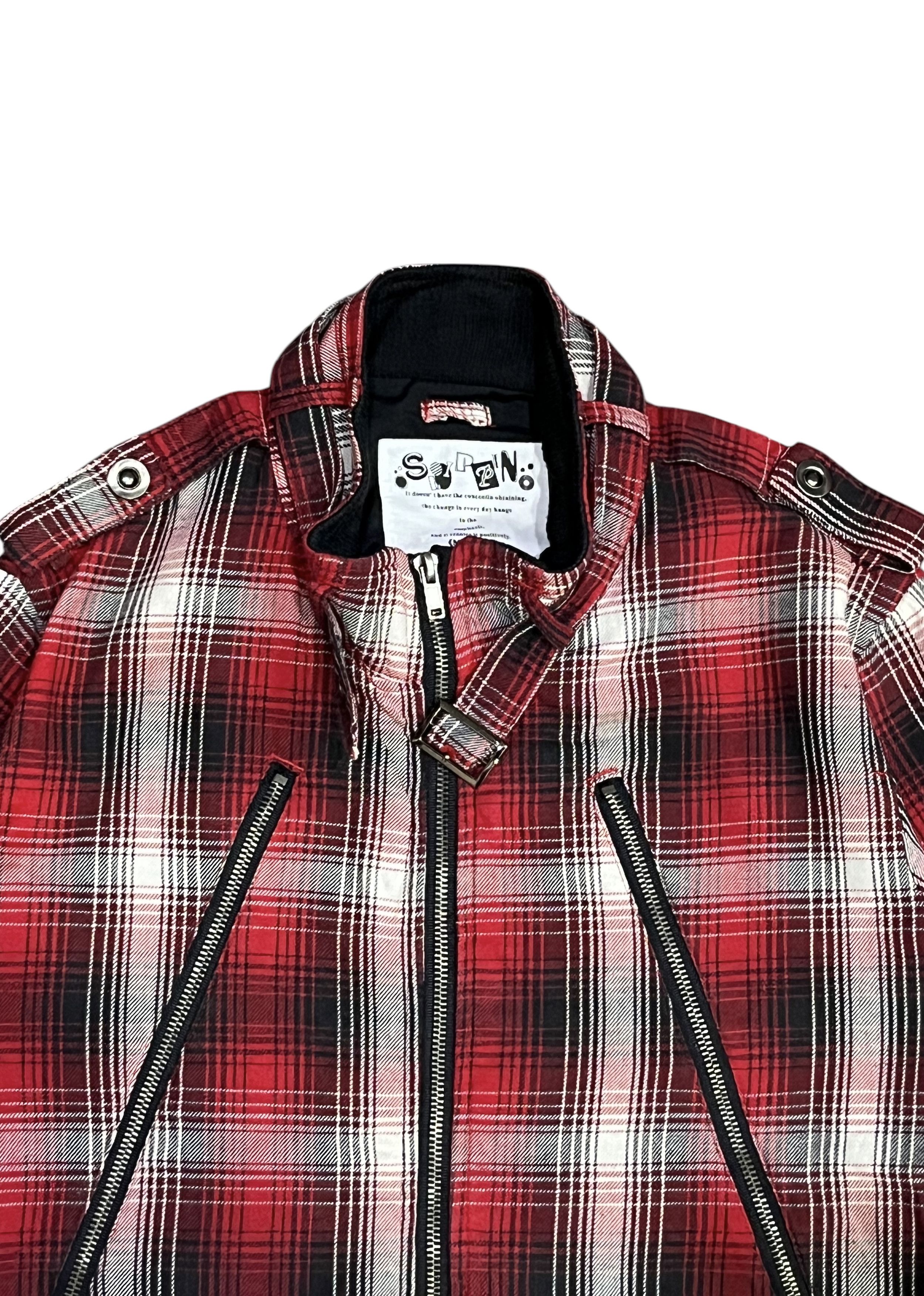 Seditionaries SVIPPIN Japan Punk Tartan Bondage Long Zipper Jacket Size US M / EU 48-50 / 2 - 2 Thumbnail