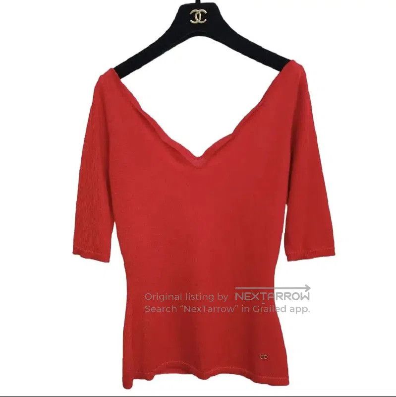 Dior Dior Red Wool Long Sleeve Top for Women . Size XS / US 0-2 / IT 36-38 - 2 Thumbnail
