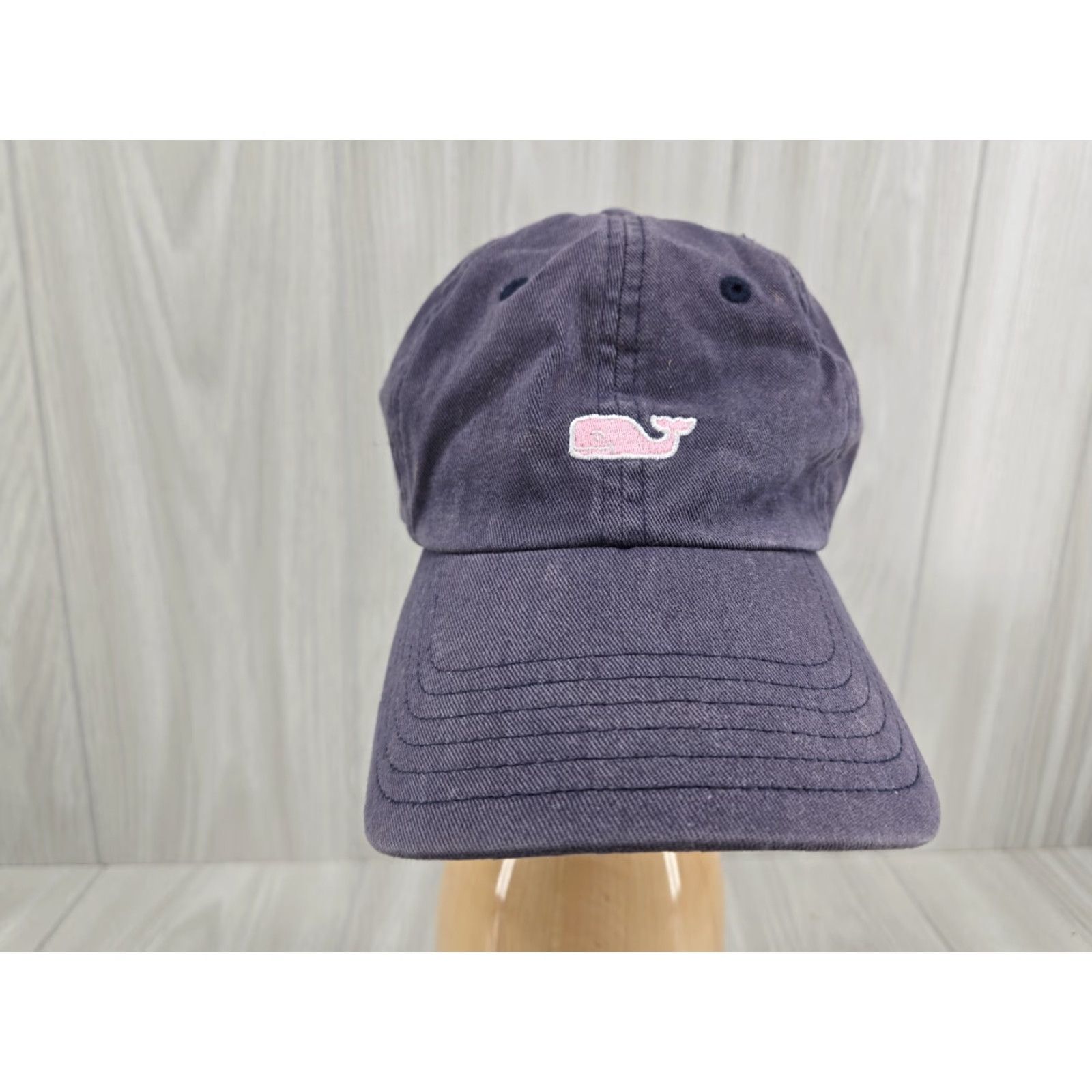 Vineyard Vines Vineyard Vines Distressed Adjustable Hat Cap Whale Blue Baseball Cap One Size Men Women Size ONE SIZE - 3 Thumbnail