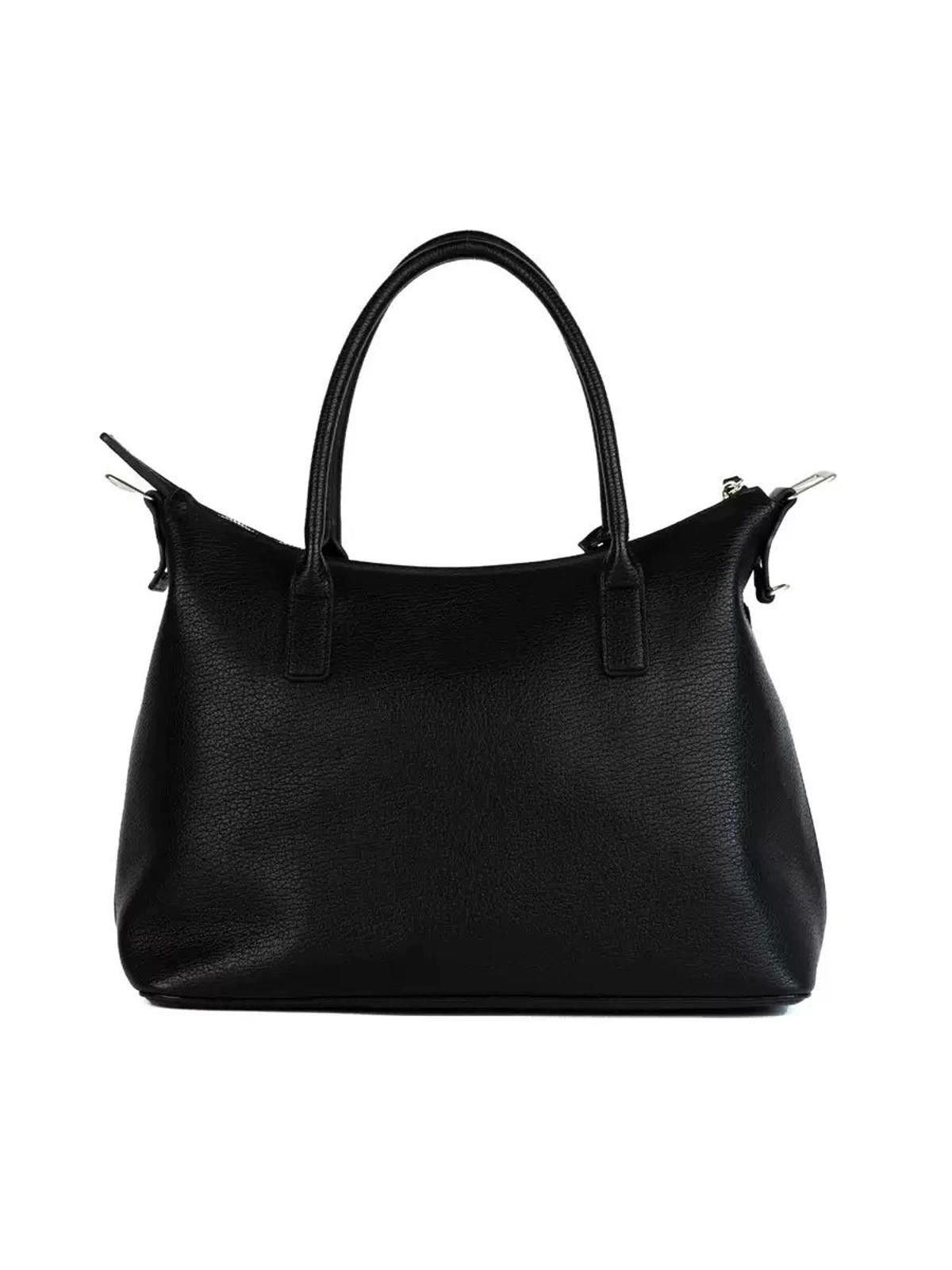 Leather Black Classic Leather Tote Bag, Structured Handbag Size ONE SIZE - 8 Thumbnail